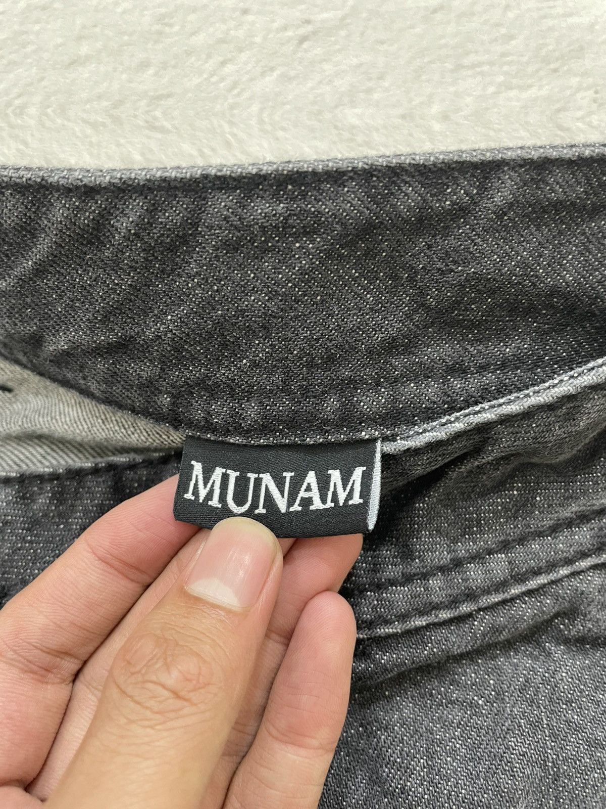 Japanese Brand 2000s Munam Bit Buttom Washed Black Jeans Size US 30 / EU 46 - 9 Thumbnail