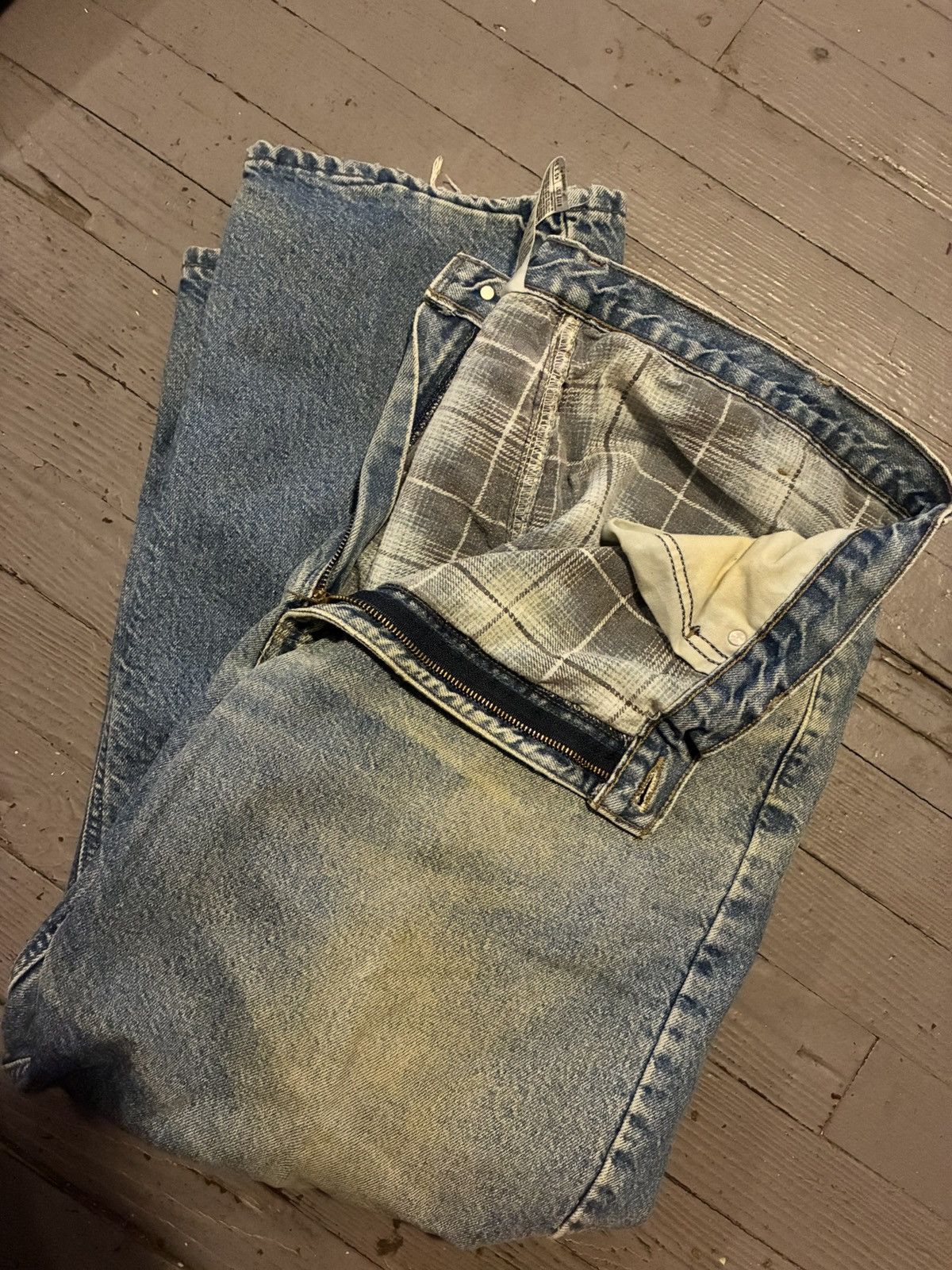Carhartt Vintage Carhartt Lined Jeans 40x30 Relaxed Fit Faded Blue Size US 40 / EU 56 - 4 Thumbnail