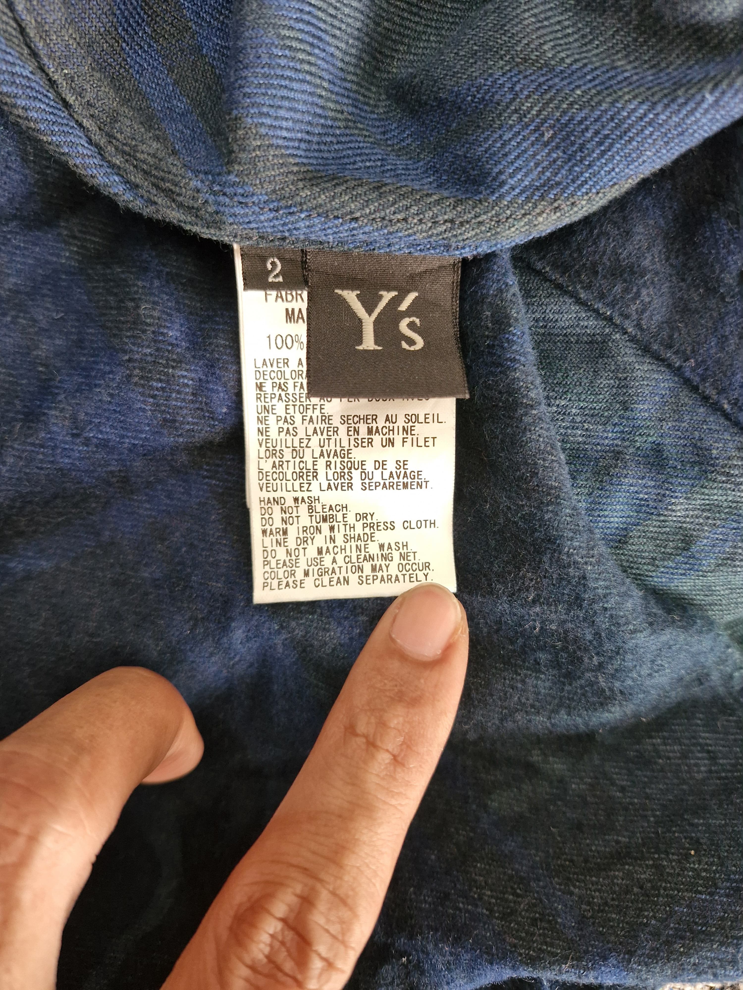 Y's Y's Indigo Yohji Yamamoto Plaid Blouse Size M / US 6-8 / IT 42-44 - 3 Thumbnail