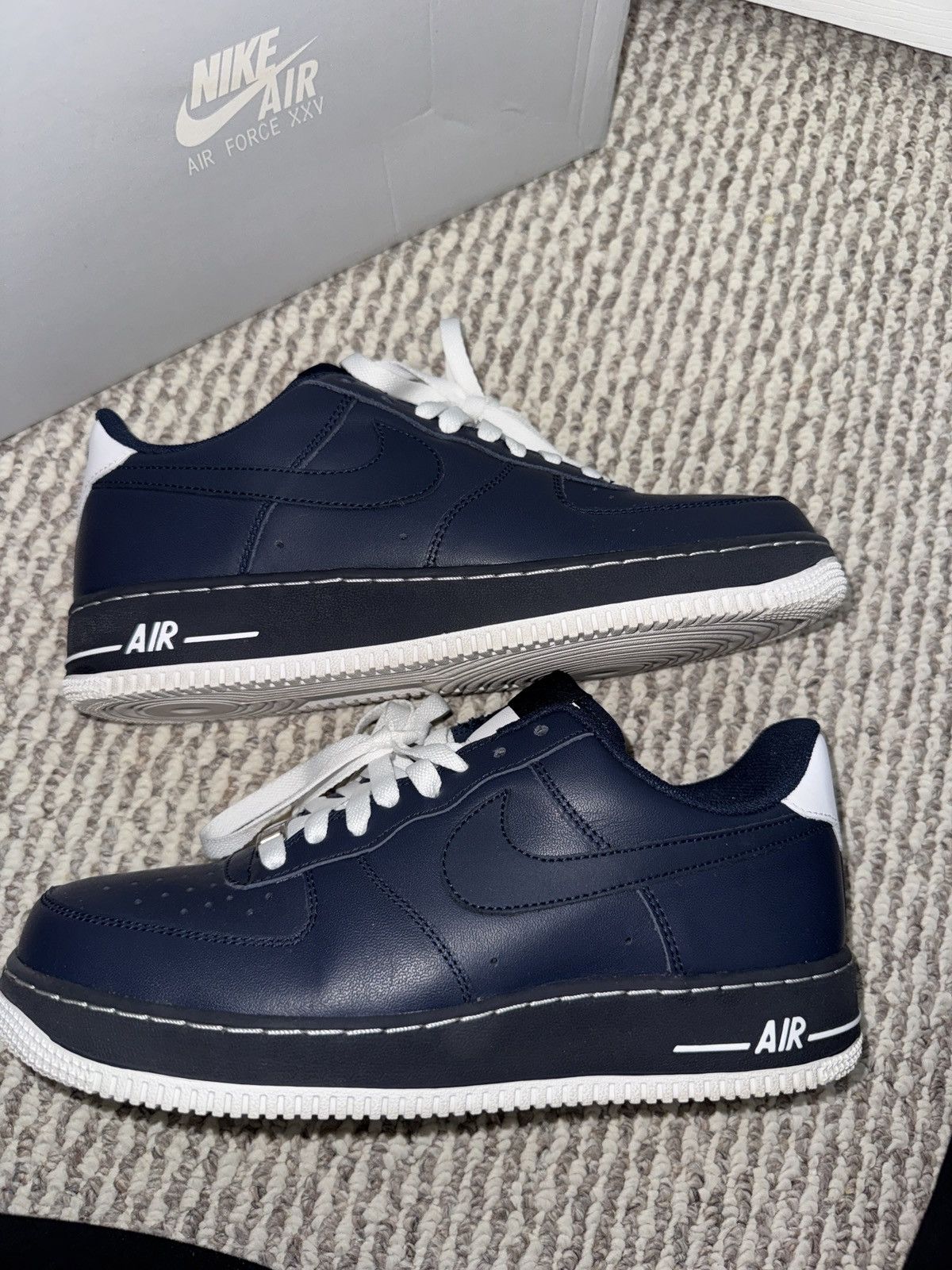 Nike Nike Air Force 1 ’07 “White / Navy” – Classic Leather Low Size US 8.5 / EU 41-42 - 1 Thumbnail
