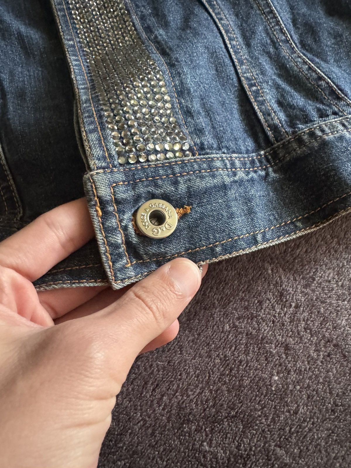Dolce & Gabbana Dolce Gabbana woman's denim jacket with rhinestones Size M / US 6-8 / IT 42-44 - 13 Thumbnail