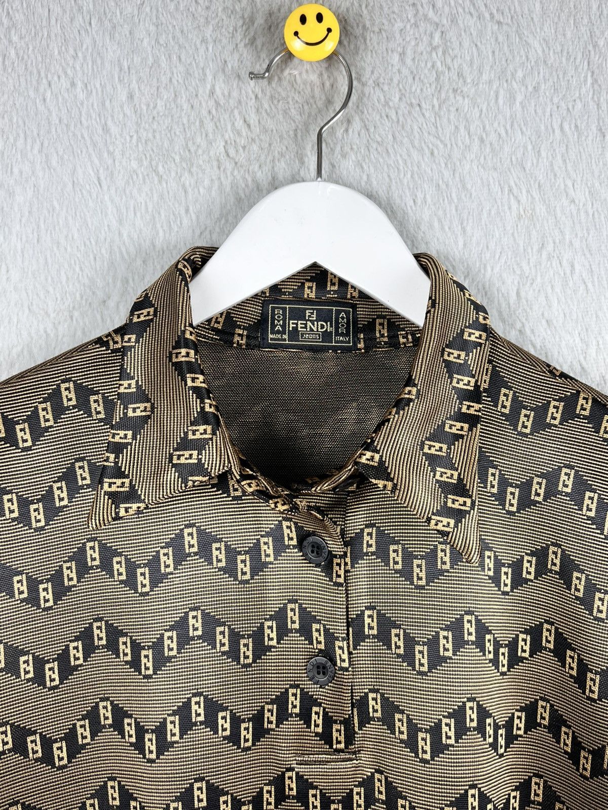 Fendi Fendi zucca polos (vintage) gold/brown tone Size L / US 10 / IT 46 - 6 Thumbnail