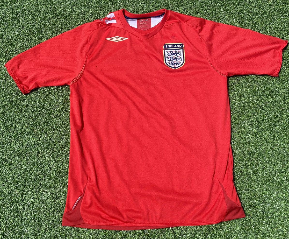 Umbro × Vintage England 2006-2008 Home Soccer Jersey RARE Size US XL / EU 56 / 4 - 1 Thumbnail