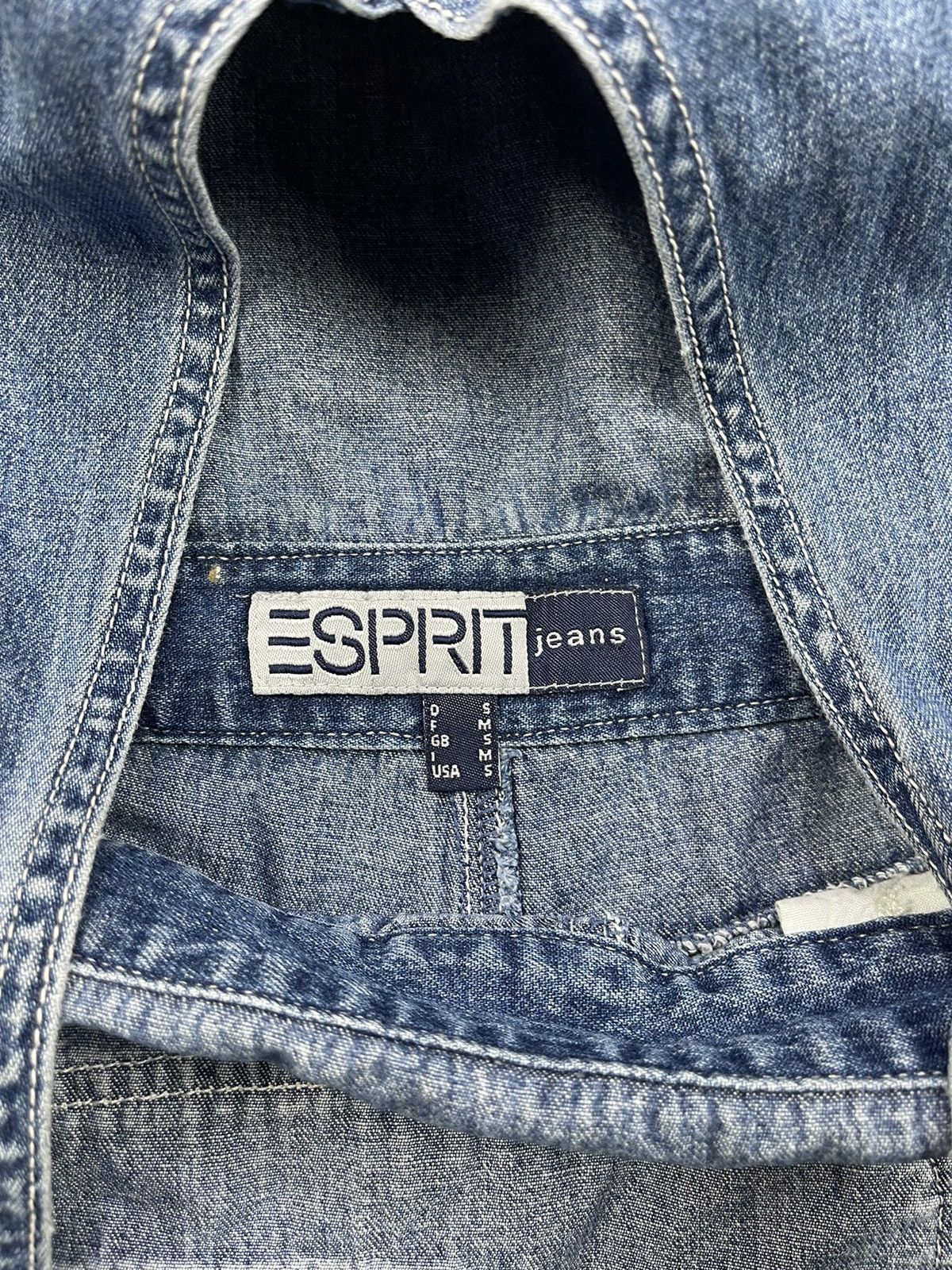 Esprit Vintage Esprit Denim Workwear Suspenders Jumpsuit Size US 30 / EU 46 - 14 Thumbnail