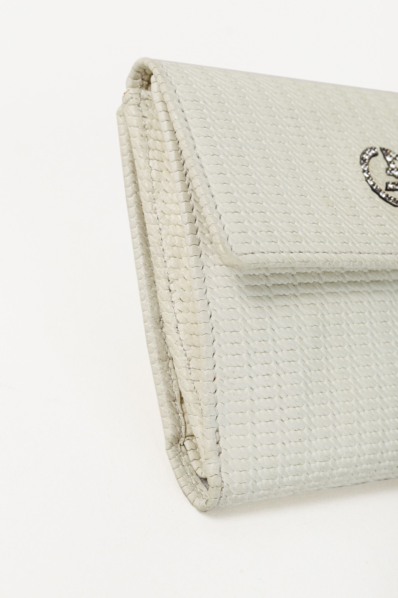 Giorgio Armani Giorgio Armani Textured-Faux-Leather Crystal-Logo Wallet Size ONE SIZE - 4 Thumbnail
