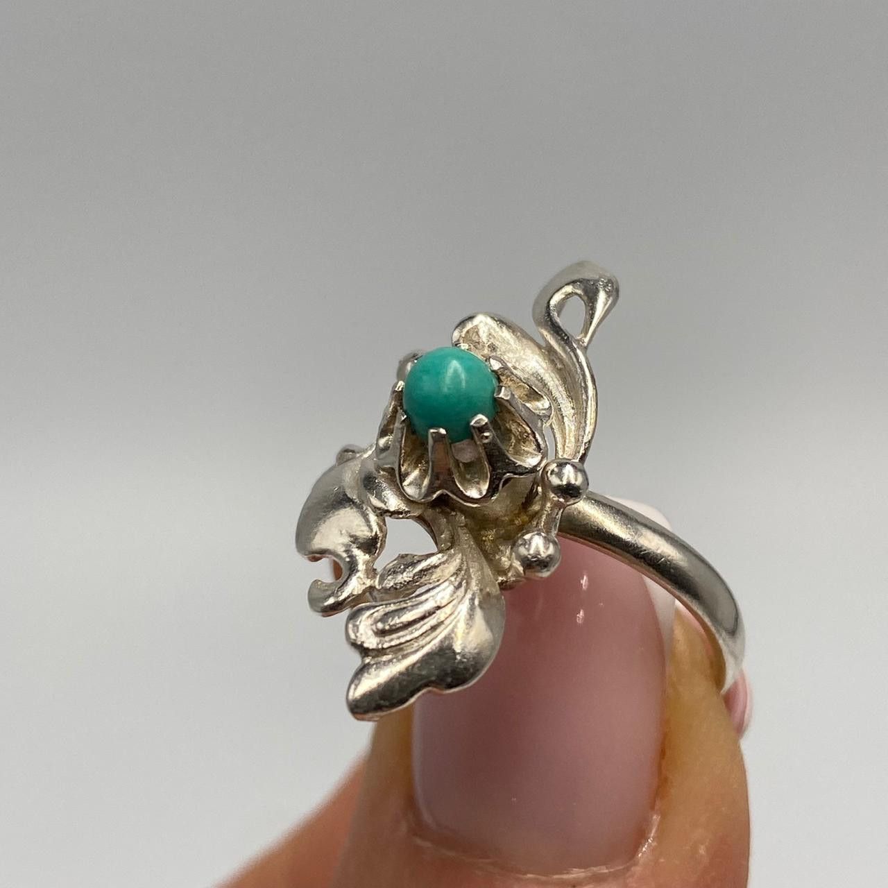 Sterling Silver Vintage Soviet 925 Sterling Silver Ring Size 7.5 US Size ONE SIZE - 10 Thumbnail