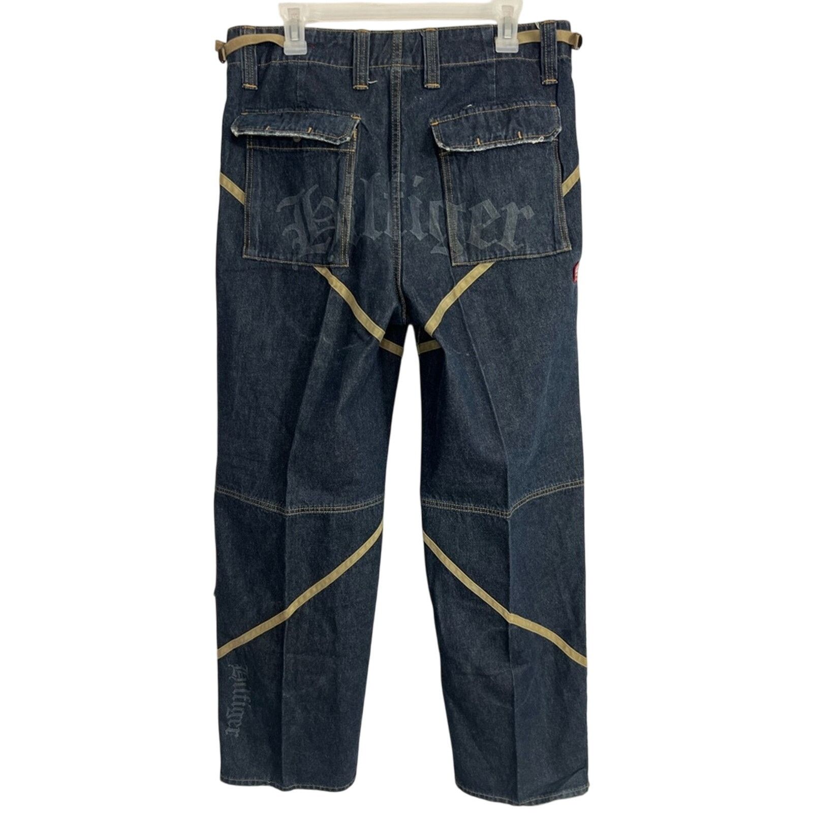 Tommy Hilfiger VTG Tommy Hilfiger "Red Label" Y2K Skater 31x32 Baggy Jeans Size US 31 - 2 Thumbnail