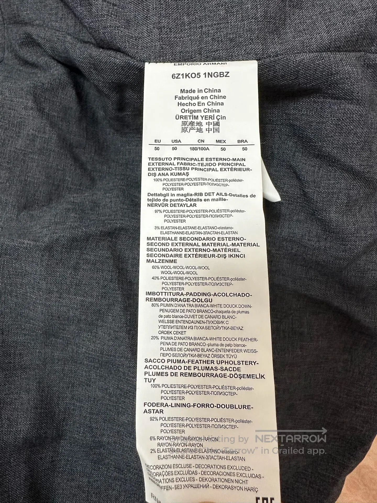 Armani Armani Men's Long Down Jacket. Size US M / EU 48-50 / 2 - 4 Thumbnail