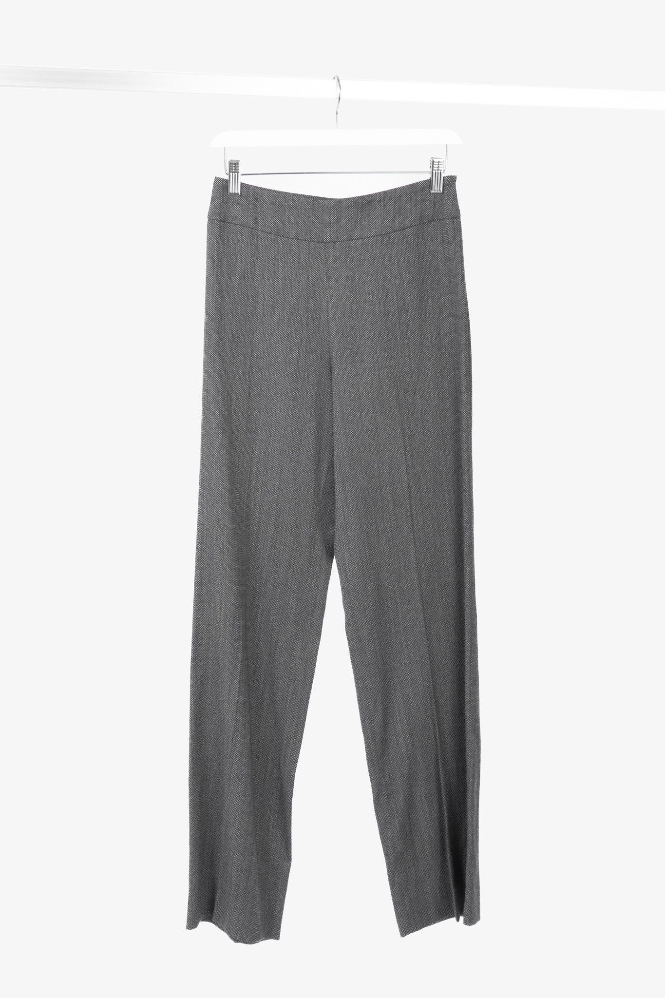 Etro Etro Grey Micro-Dot Wool-Flannel Straight-Leg Trousers Size 27" / US 4 / IT 40 - 1 Thumbnail