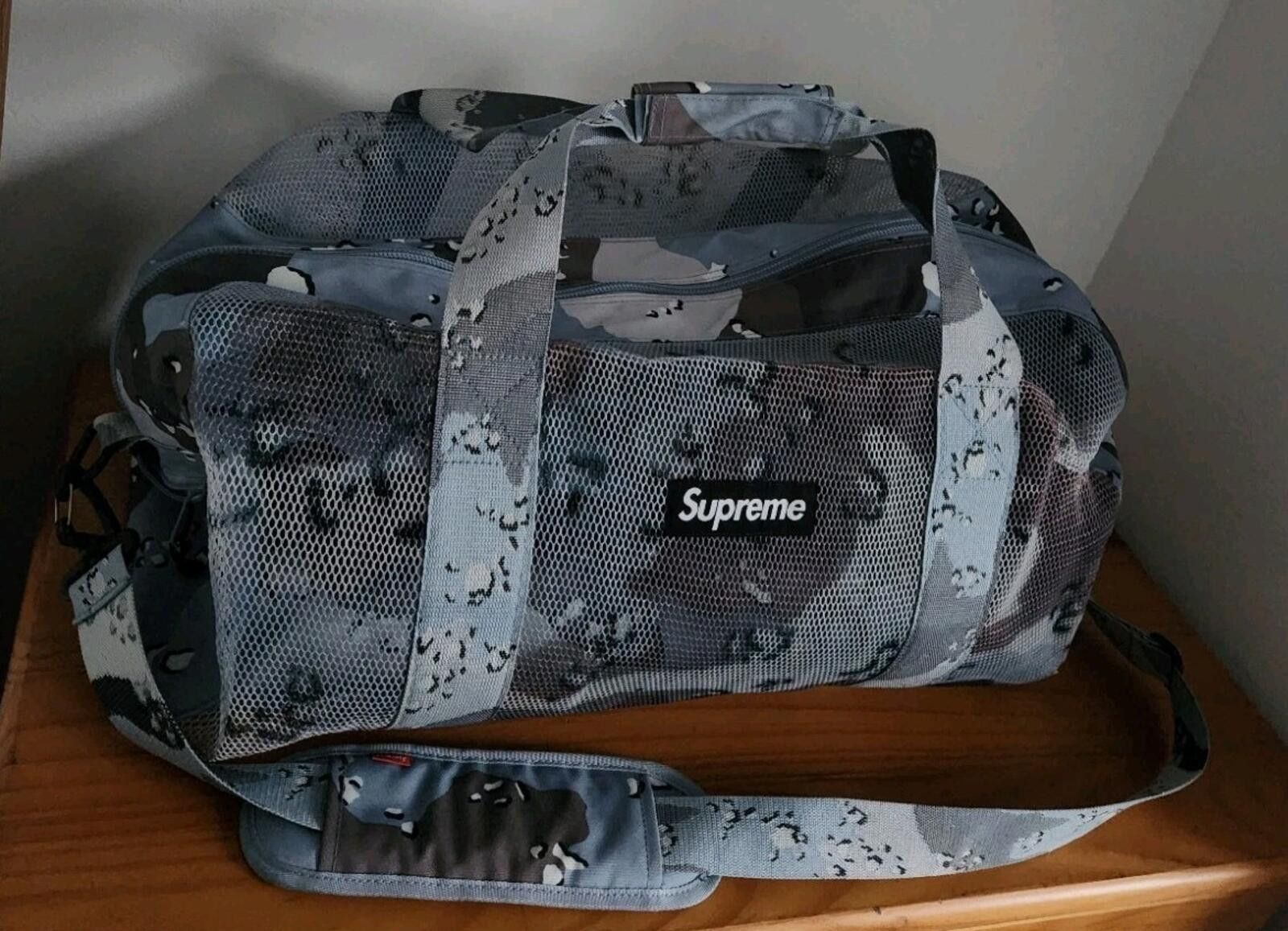 Streetwear × Supreme Supreme SS20 Blue Camo Duffle Bag | Grailed