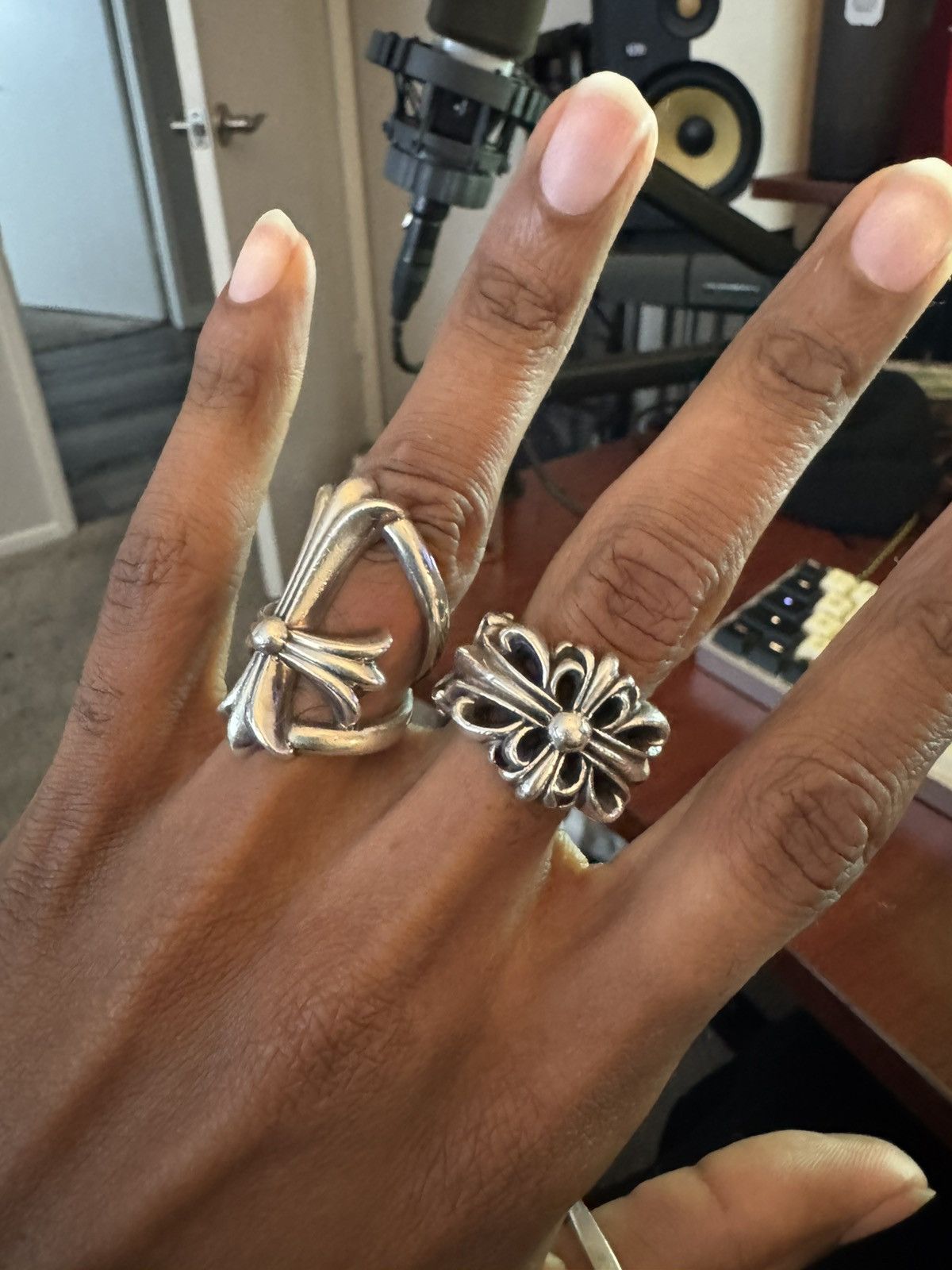 Chrome Hearts Double Floral Ring