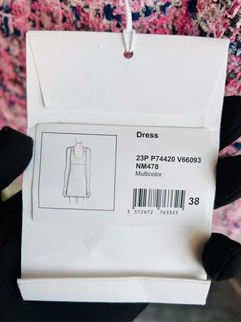 Chanel Chanel 23 Spring and Summer Pink Pearl Tweed Suspender Dre Size XS / US 0-2 / IT 36-38 - 4 Thumbnail