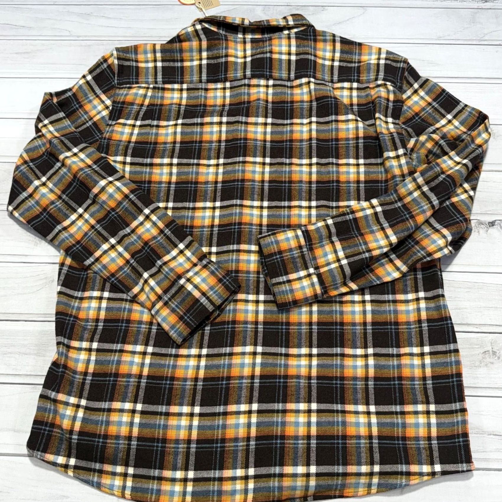 Faherty Faherty Flannel Shirt Mens 2XL Regular Button-Up Collared Plaid Cotton Organic Cotton NWT Multicolor Brushed Size US XXL / EU 58 / 5 - 3 Thumbnail