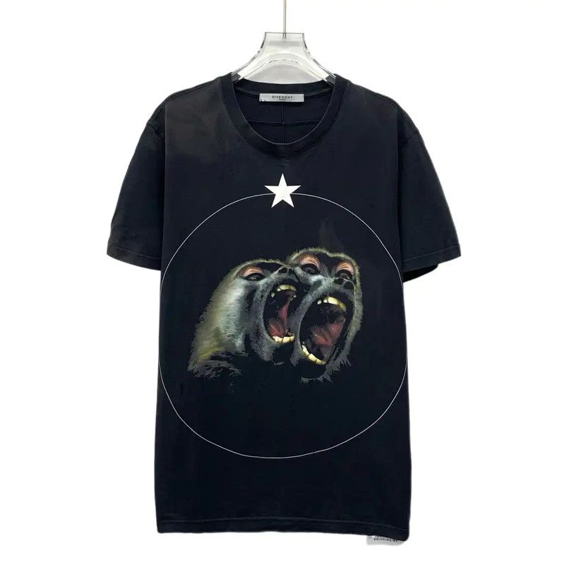Givenchy Givenchy Black Cotton Men's T-Shirt 0089 Size US M / EU 48-50 / 2 - 1 Thumbnail