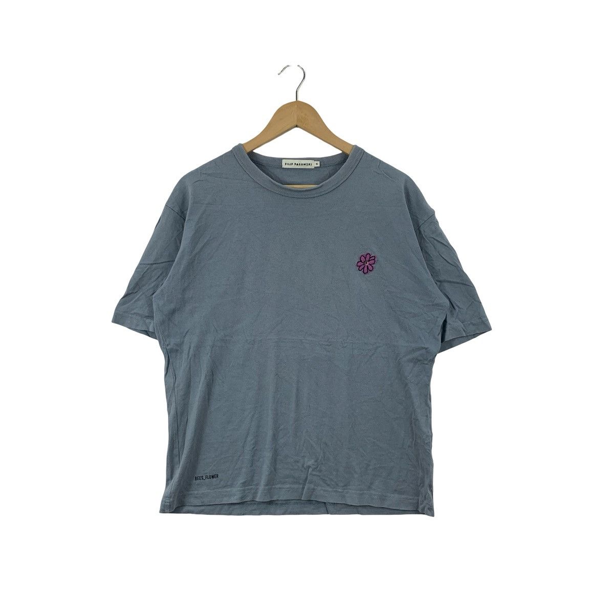 Filippa K Vintage FILIP PAGOWSKI T-Shirt Minimalist Flower Embroidery Size US M / EU 48-50 / 2 - 2 Thumbnail