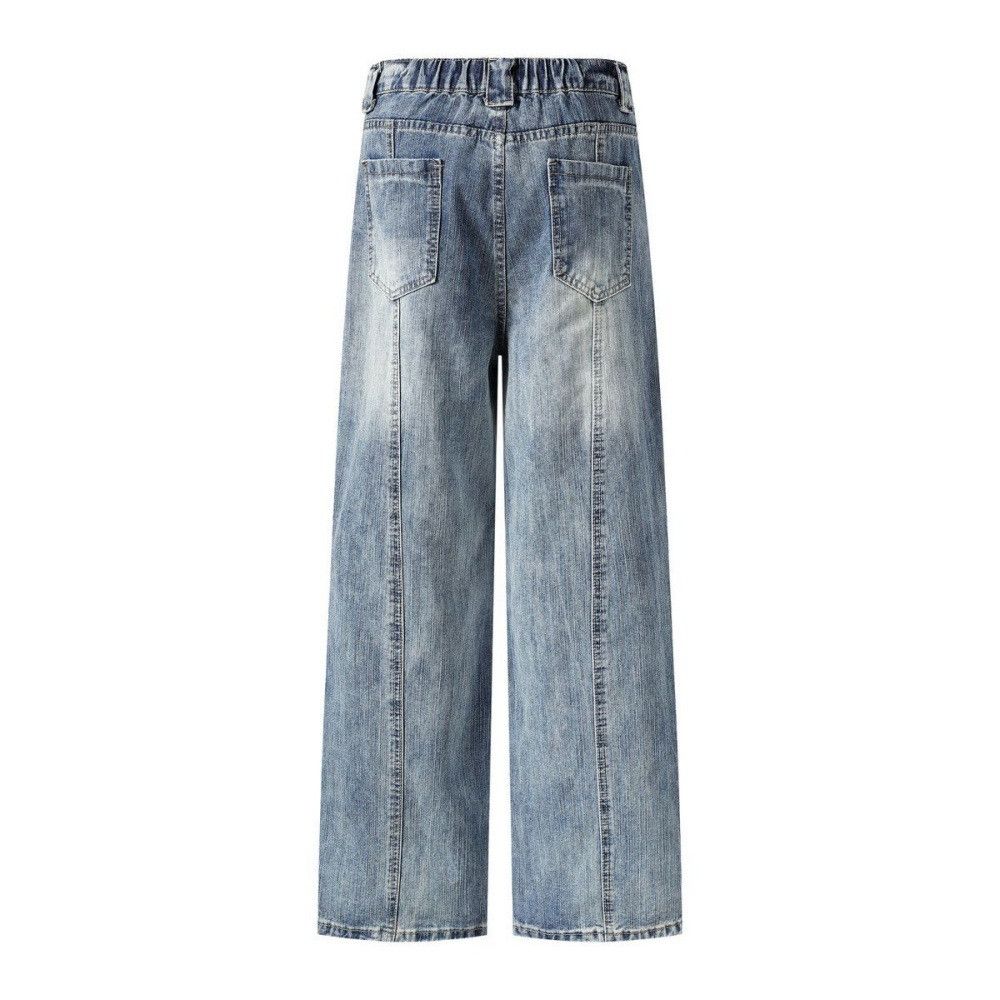 Vintage Men's Loose-Fit Straight Punk Distressed Wide-Leg Jeans Size US 32 / EU 48 - 2 Thumbnail