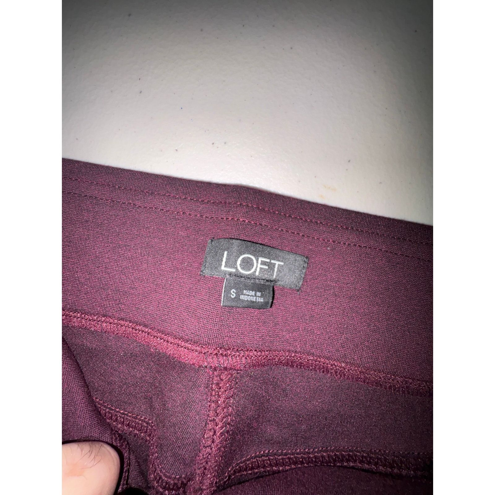 Loft Women’s LOFT Burgundy Leggings Size Small Size 27" / US 4 / IT 40 - 4 Thumbnail
