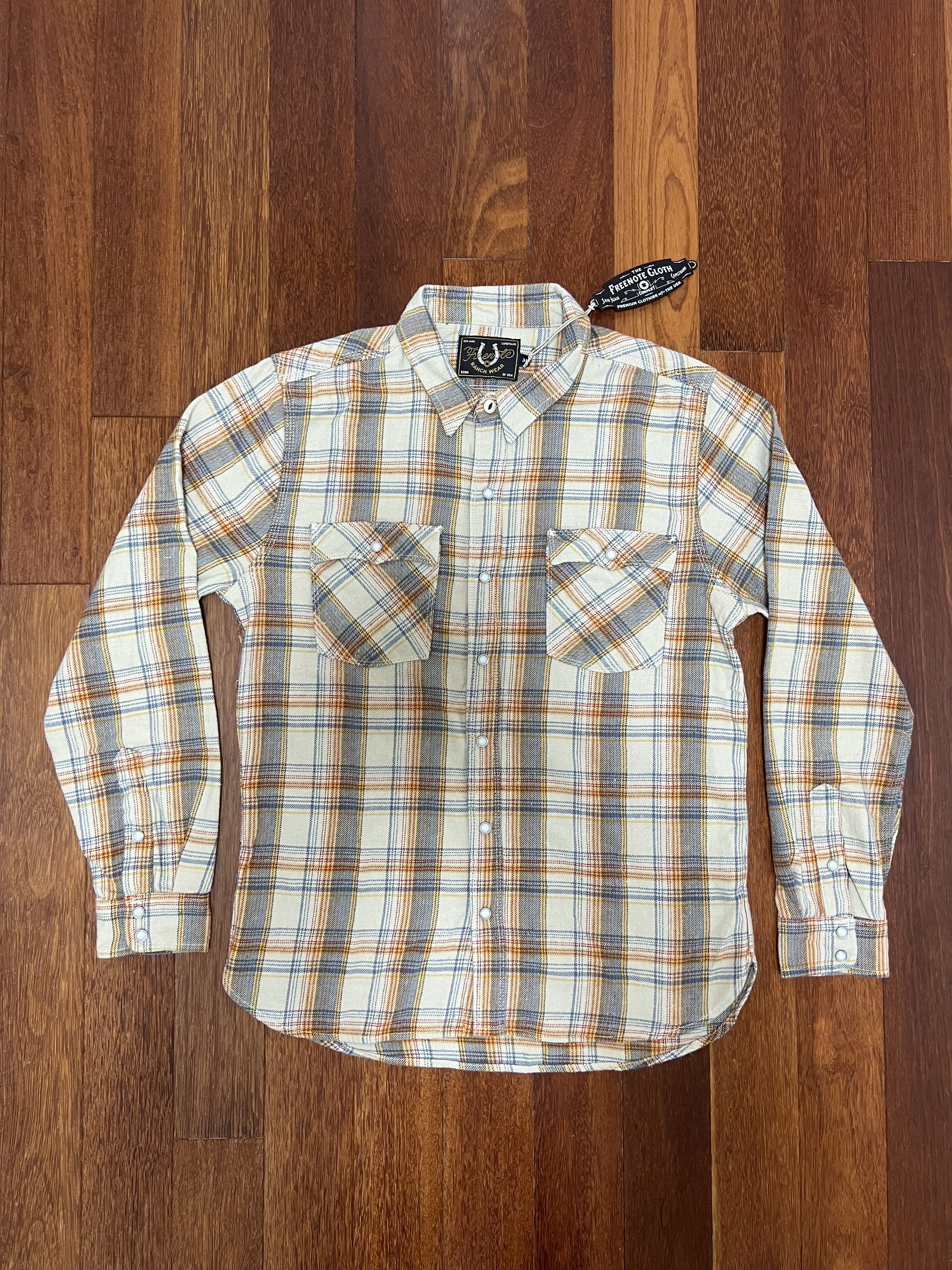 Freenote Cloth 💚 Freenote Cloth Lancaster Cream Shadow Plaid Medium NEW Size US M / EU 48-50 / 2 - 6 Thumbnail