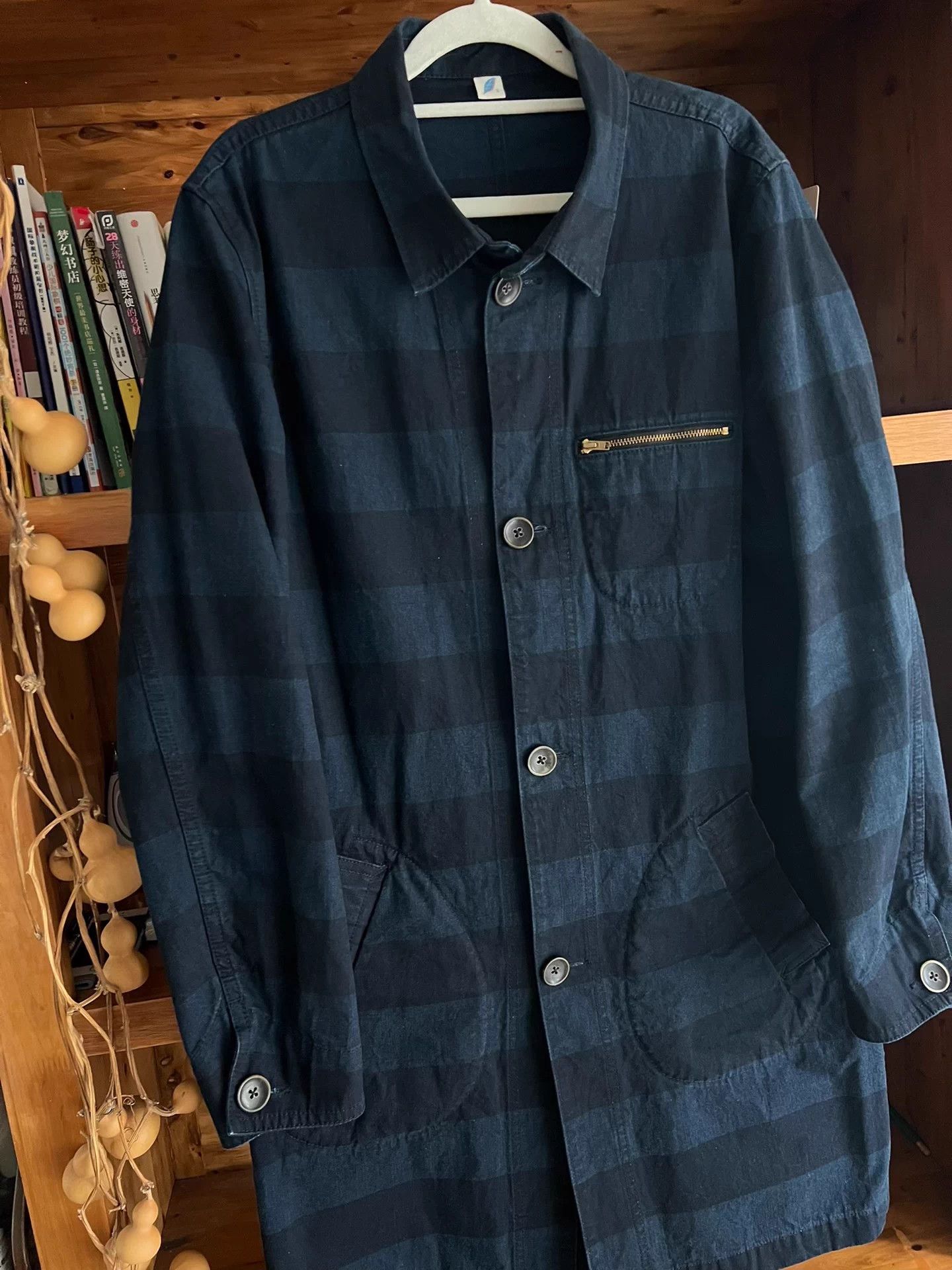 Pure Blue Japan Pure Blue Japan Indigo Denim Fitted Long Overcoat Size US L / EU 52-54 / 3 - 2 Thumbnail