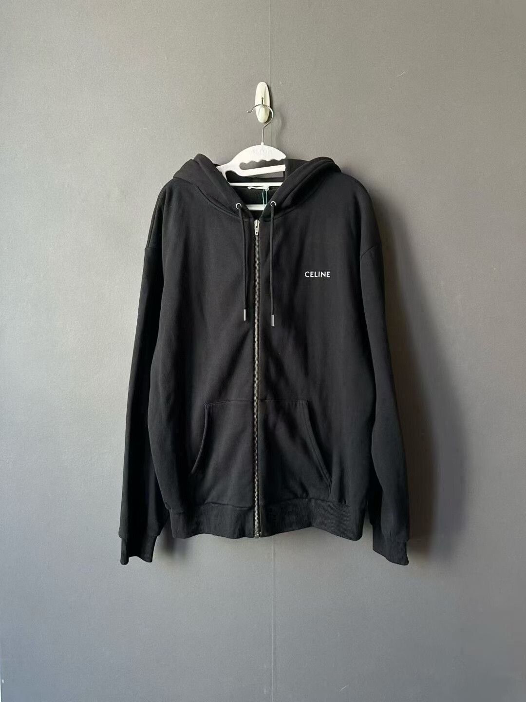 Celine Celine Embroidered Logo Zip Hoodie Size US L / EU 52-54 / 3 - 1 Thumbnail
