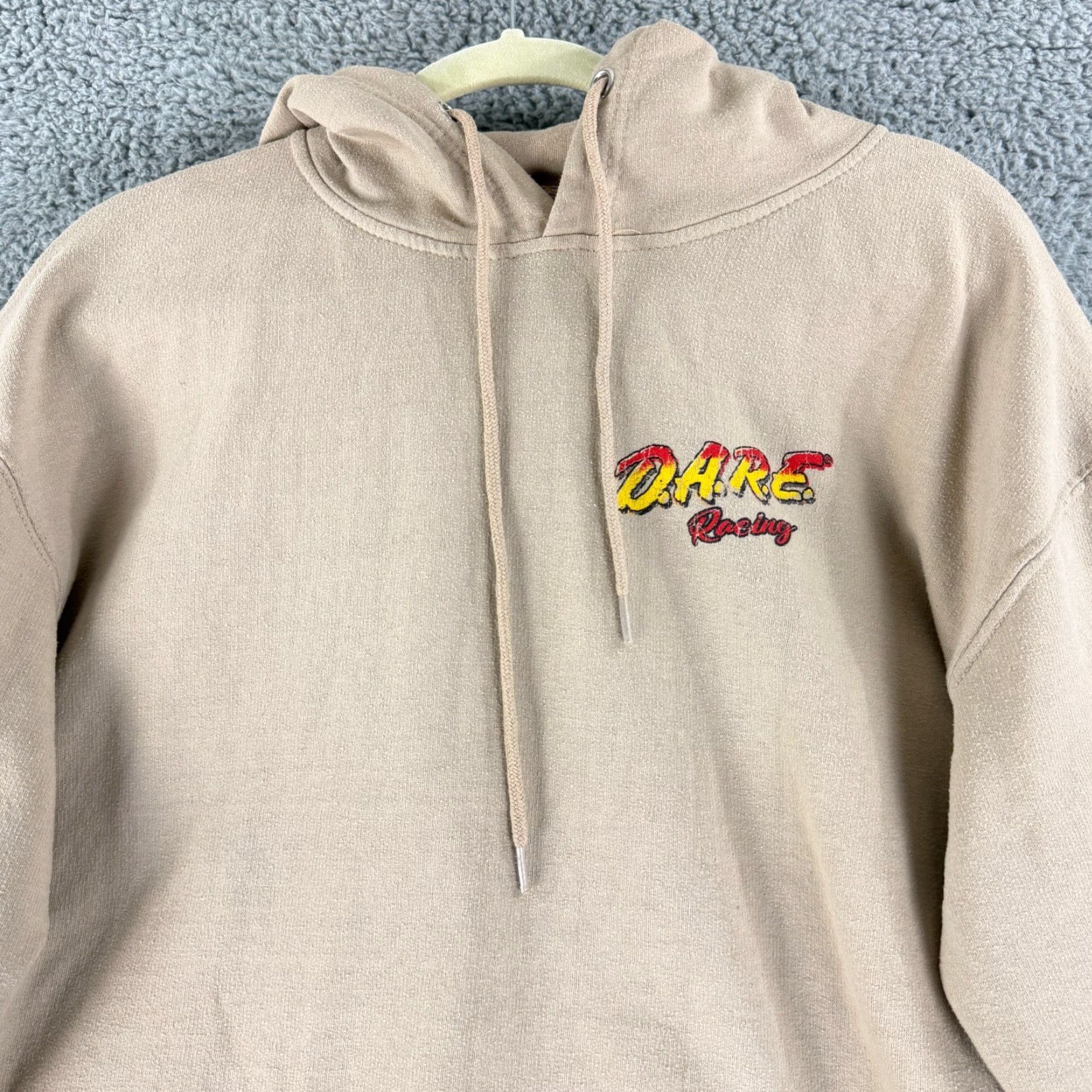 Vintage D.A.R.E. Sweater Womens Large Beige Long Sleeve Pullover Hoodie Graphic Print Size L / US 10 / IT 46 - 2 Thumbnail