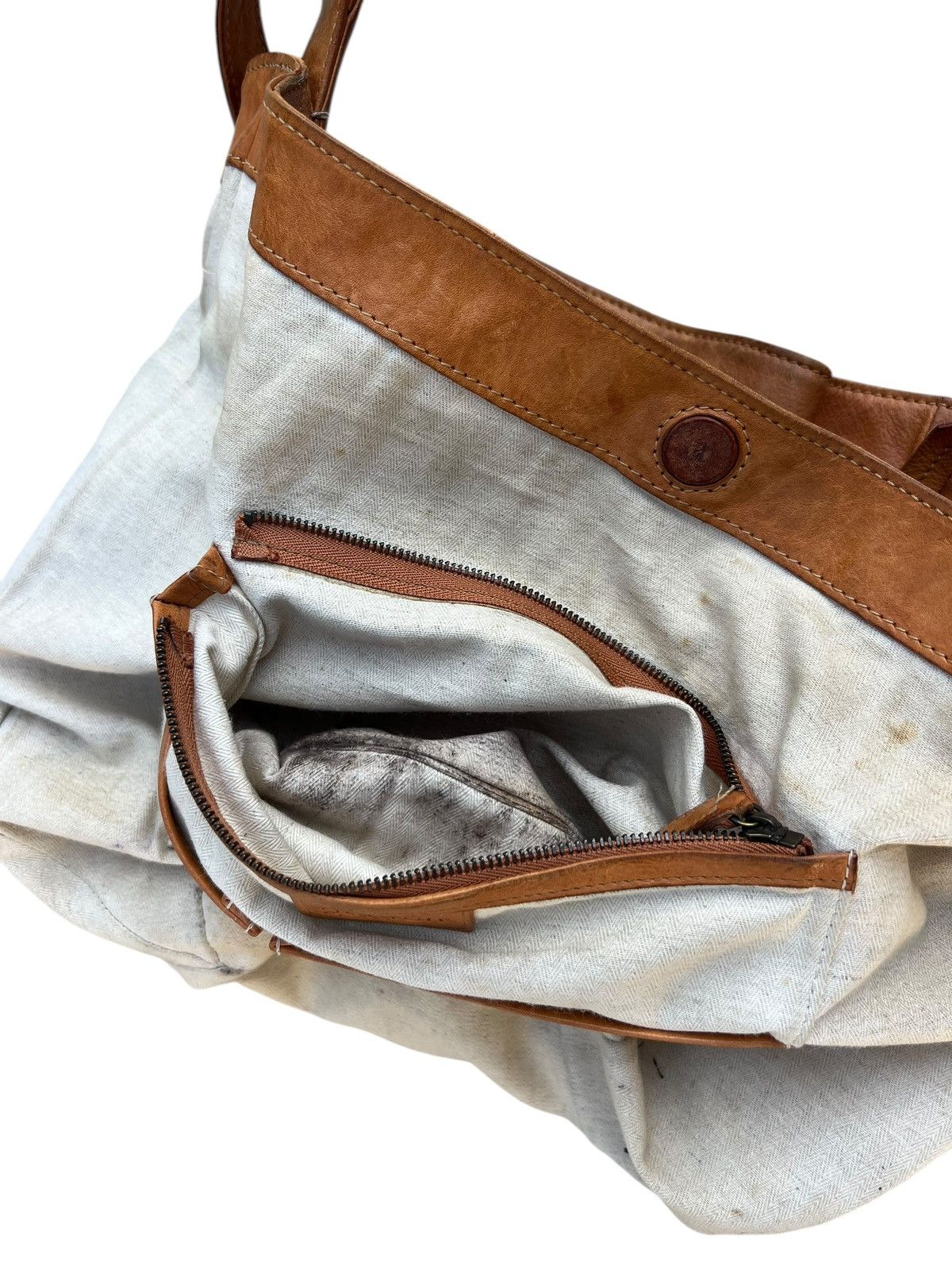 Leather Genten Japan Dirty Mud Patina Leather Bag Size ONE SIZE - 24 Thumbnail