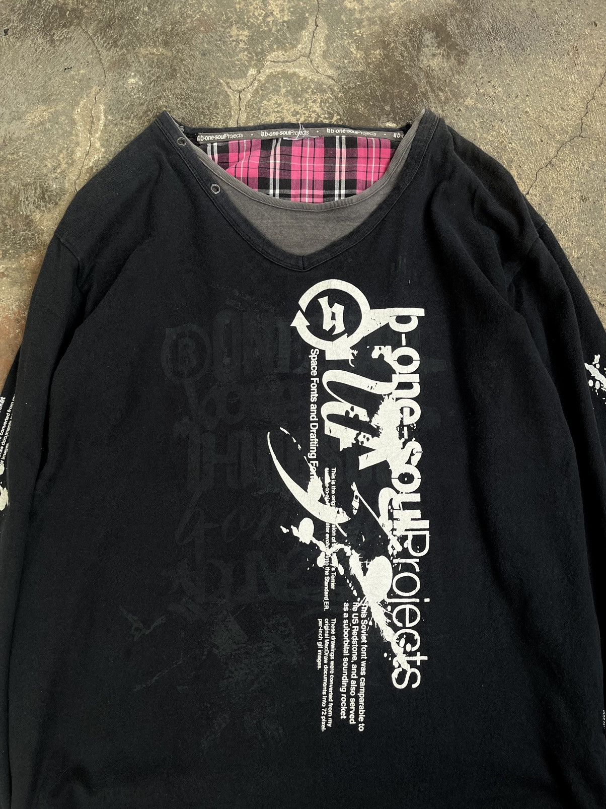 If Six Was Nine 2000s JAPANESE BONEAOUL POEM DOUBLE LAYER GOTHIC PUNK STYLE Size US M / EU 48-50 / 2 - 8 Thumbnail