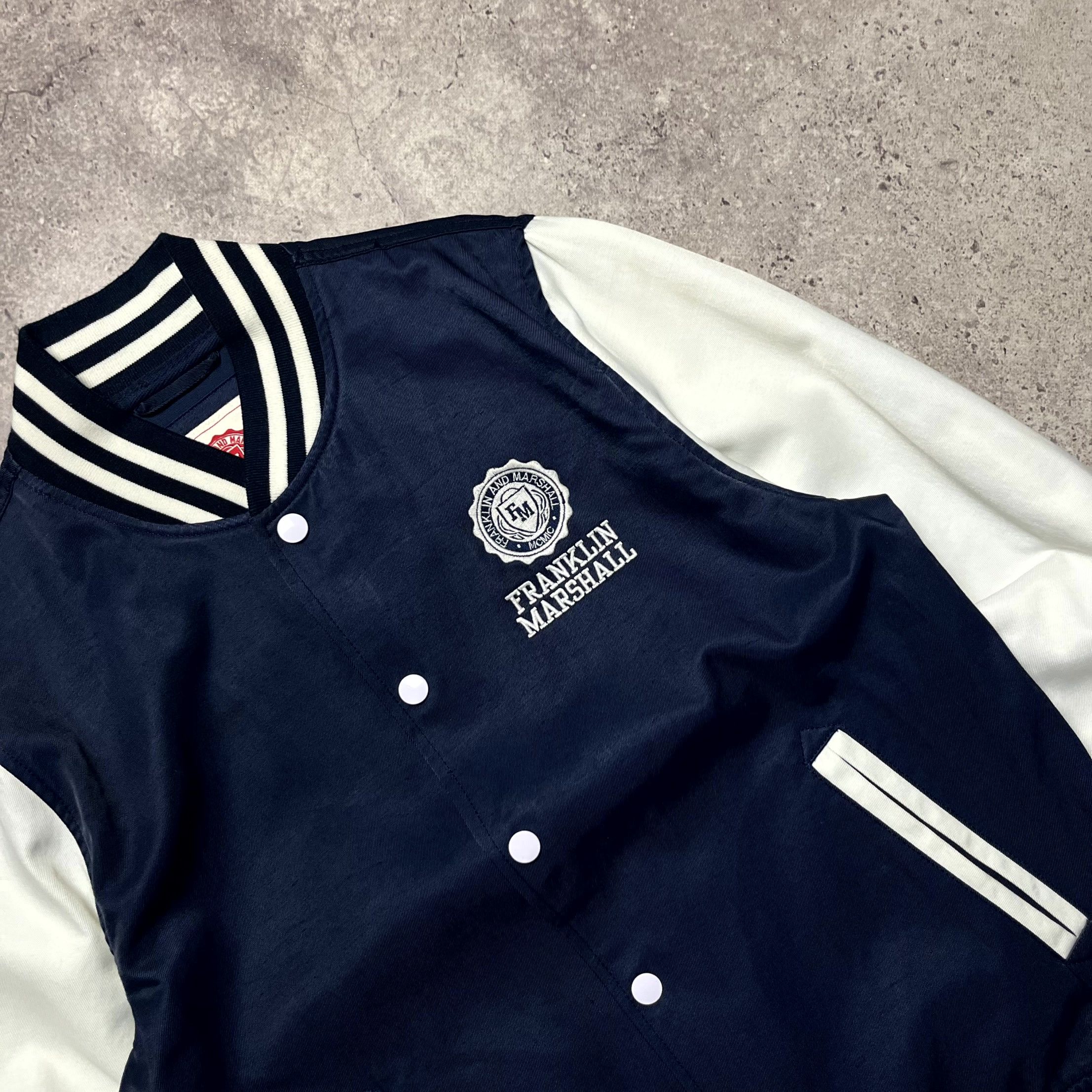 Franklin & Marshall Franklin Marshall College Varsity Bomber Jacket Navy Mens L Size US L / EU 52-54 / 3 - 3 Thumbnail