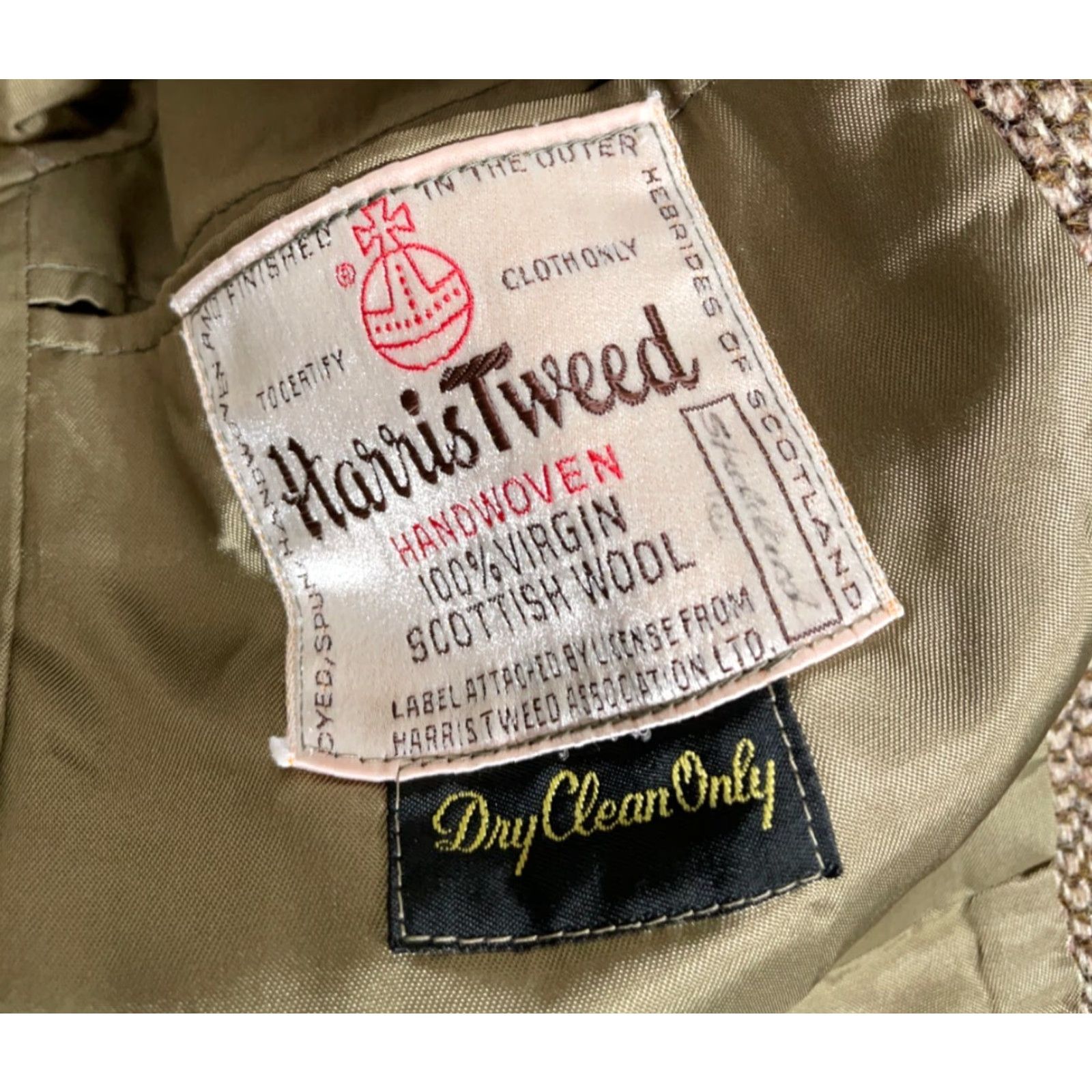 Harris Tweed VINTAGE Harris Tweed Blazer Mens 39 Regular Brown Herringbone 3 Button Jacket Scottish Wool Tweed Notch Lapel Classic Preppy Mens Size 40R - 4 Thumbnail