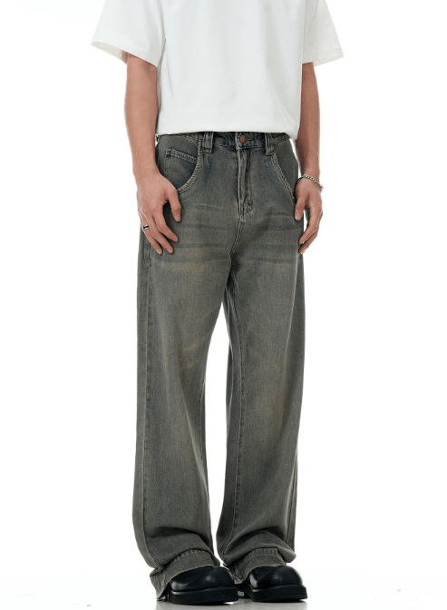 Japanese Brand × Jean American vintage dirty dyed distressed washed flared jeans Size US 32 / EU 48 - 3 Thumbnail