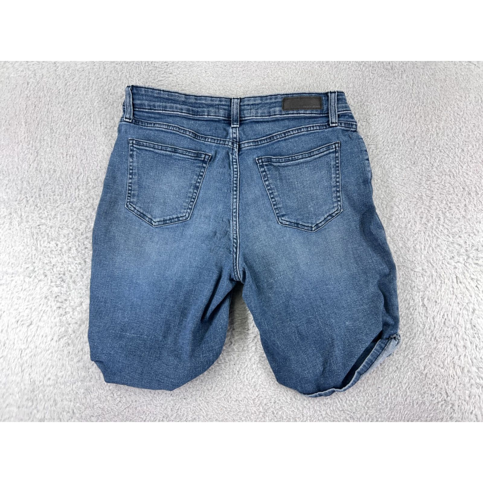 DKNY DKNY Womens Shorts Denim Blue 5-Pocket Regular 10 Medium Wash Cotton Blend Stretch Pockets Classic Casual Size 32" / US 10 / IT 46 - 2 Thumbnail