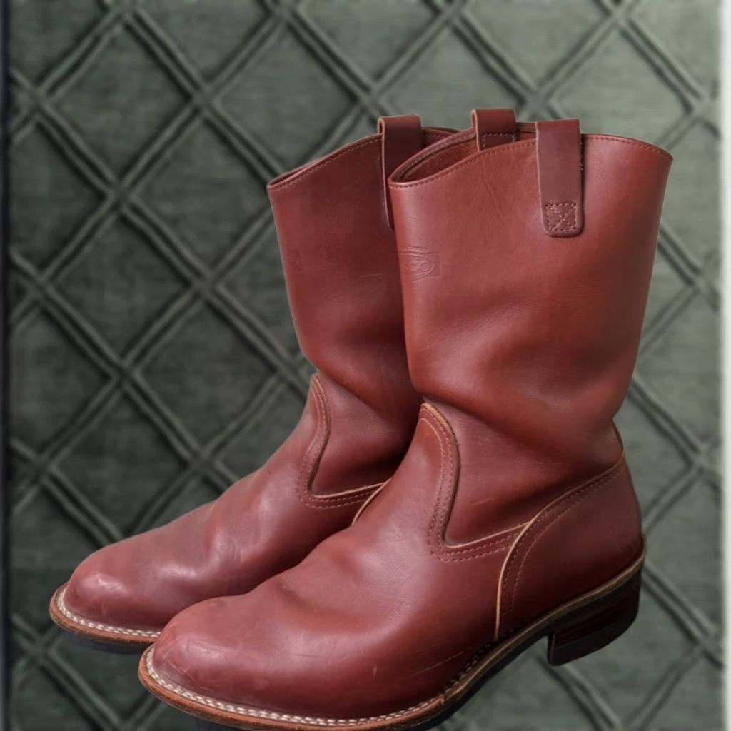 Vintage Wesco Logger Spiked Leather Boots Men 8 Outdoor Caulk Brown Lace up Vintage Wesco Logger Caulk Spiked Work Boots 12 main image 4
