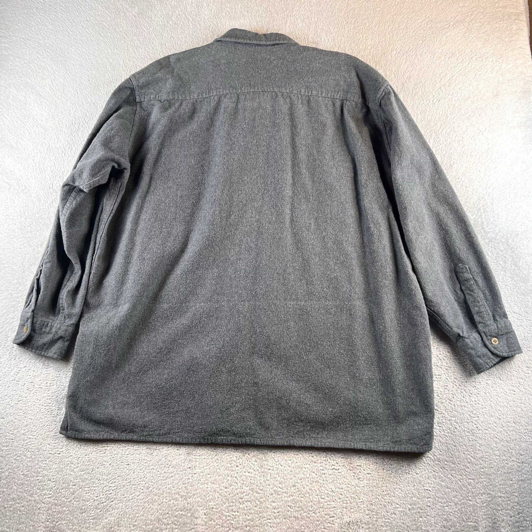 Vintage VINTAGE St. Johns Bay Shirt Mens XLT Gray Chamois Flannel Button Up Heavy LS 90s Size US XXL / EU 58 / 5 - 3 Thumbnail