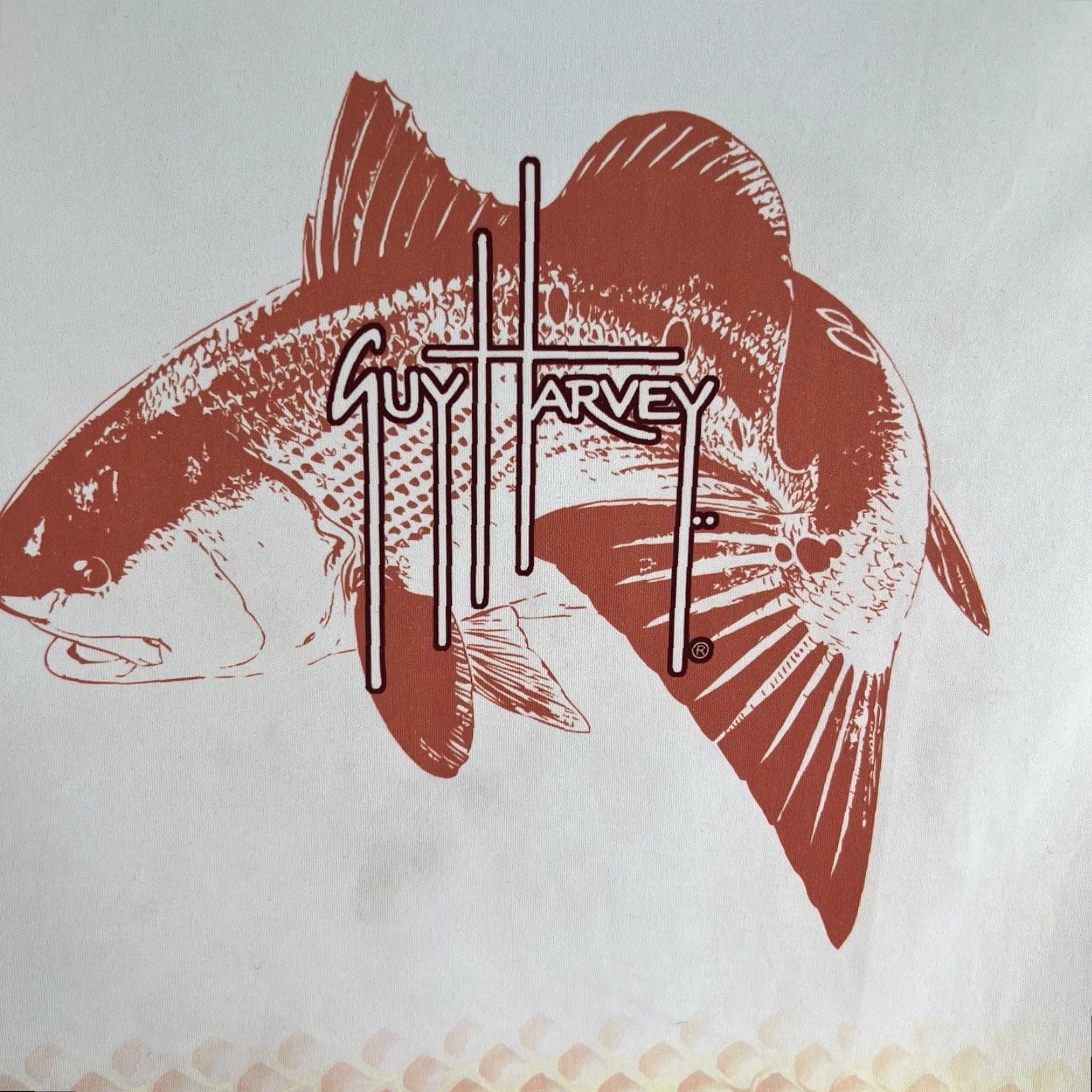 Guy Harvey Guy Harvey T-Shirt Mens SZ S White Hammer Head AOP Logo Fish Crew Neck Long Sleeve Polyester Knit All Seasons Size US S / EU 44-46 / 1 - 3 Thumbnail