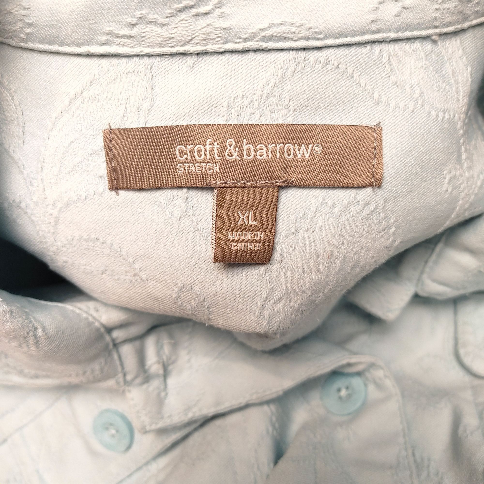 Croft & Barrow Croft & Barrow Women's Light Blue Subtle Floral Pattern Jean Size XL / US 12-14 / IT 48-50 - 2 Thumbnail