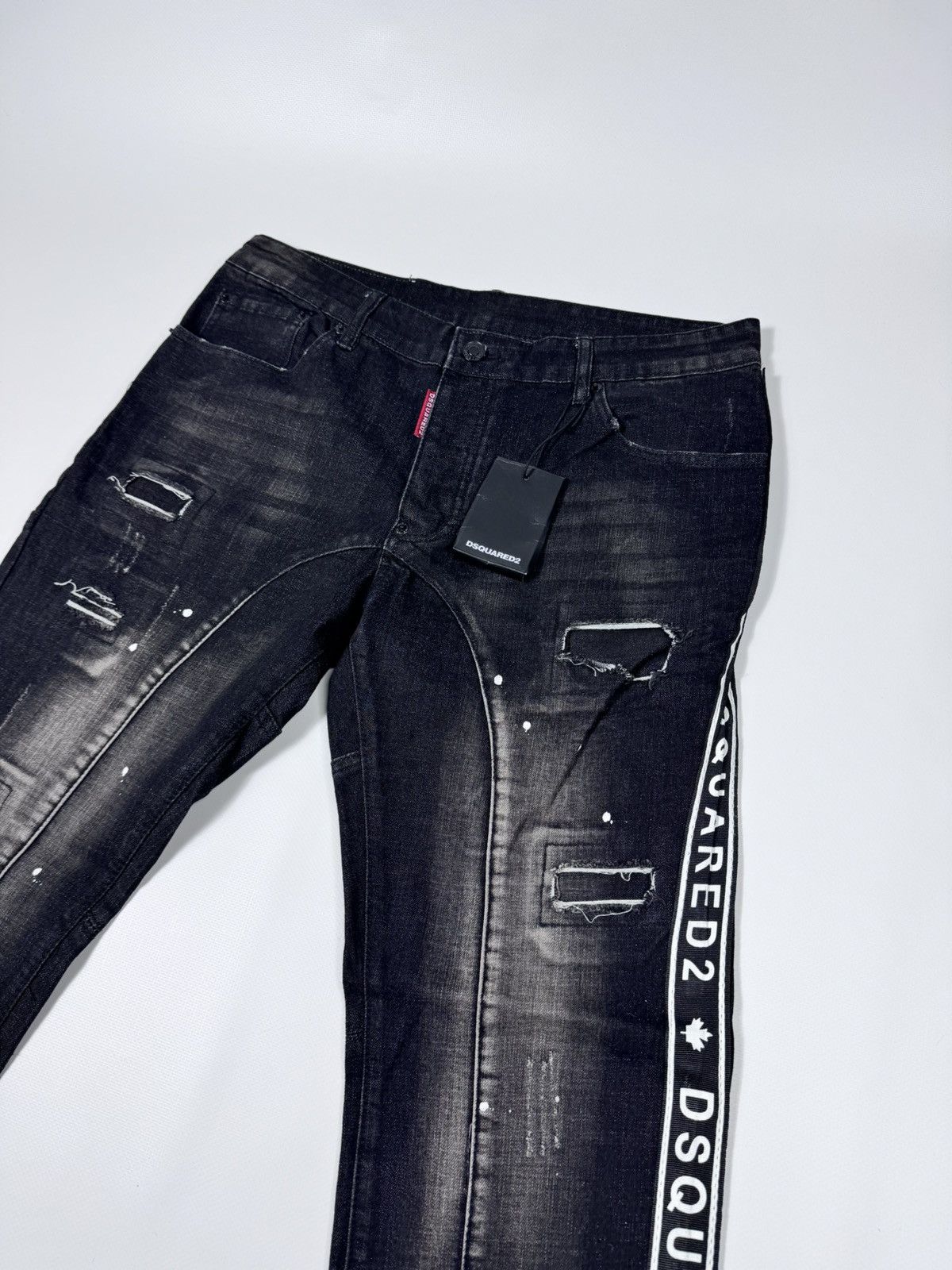 Dsquared2 Dsquared2 exclusive distressed multi logo jeans pants size M Size US 32 / EU 48 - 7 Thumbnail