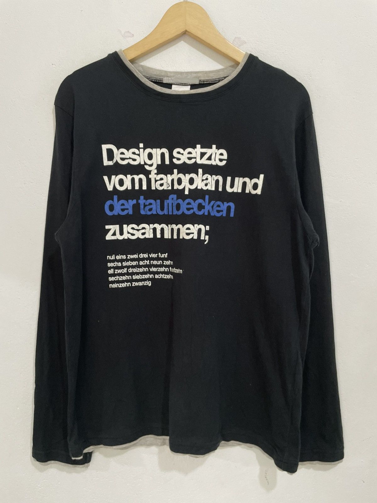 If Six Was Nine Japanese poem Double layer longsleeve Gothic rock Size US M / EU 48-50 / 2 - 1 Thumbnail