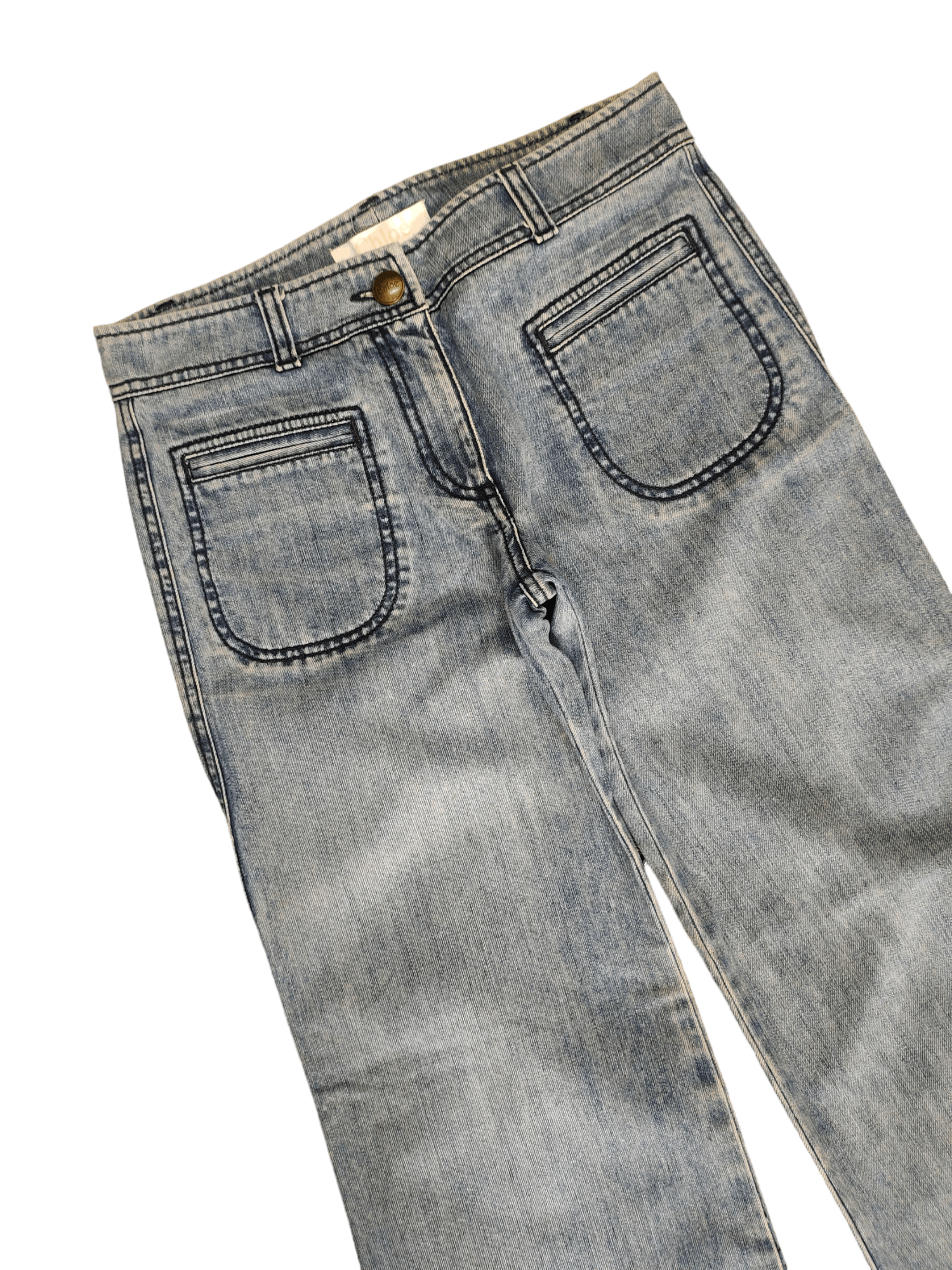 Chloe Flare Jeans Vintage 90s Chloe Release Hem Boot Cut Size 27" / US 4 / IT 40 - 7 Thumbnail