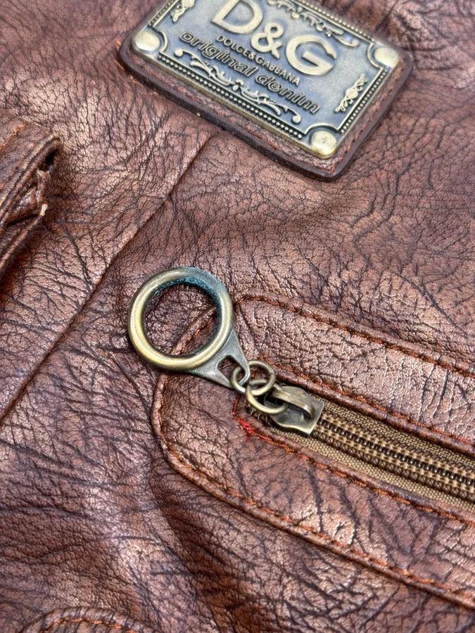Dolce & Gabbana AW2003 Dolce & Gabbana Brown Leather Shoulder Bag Size ONE SIZE - 5 Thumbnail