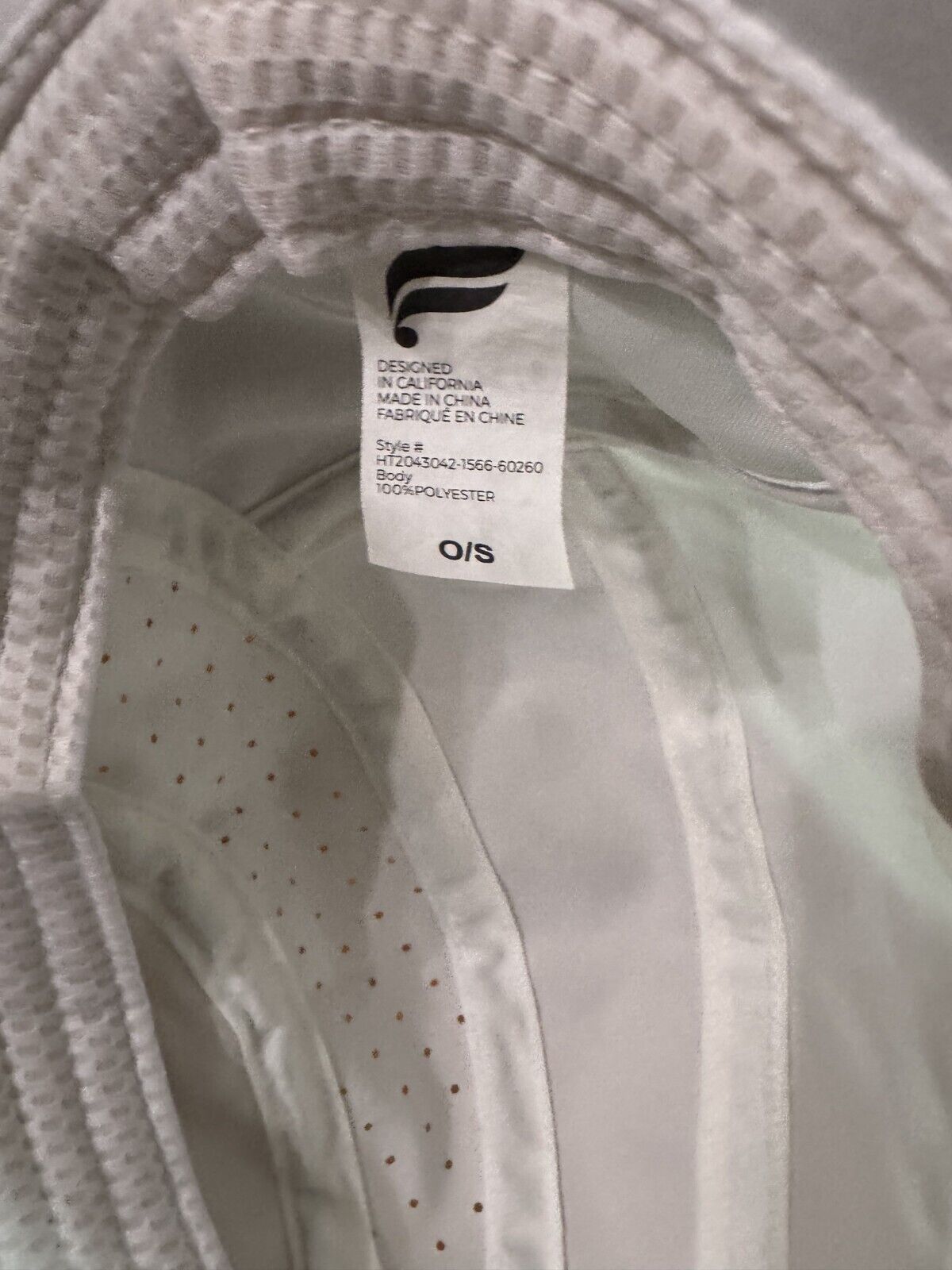 Fabletics Fabletics Active Hat Strap Back Panel Soft Grey White Cap Size ONE SIZE - 7 Thumbnail