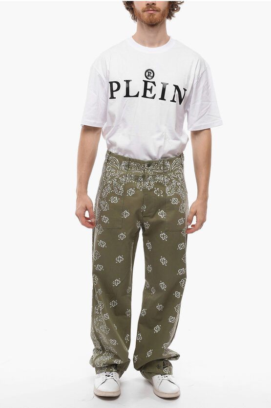 Amiri o1y0525 Casual Pant in Military Green/White Size US 34 / EU 50 - 4 Thumbnail