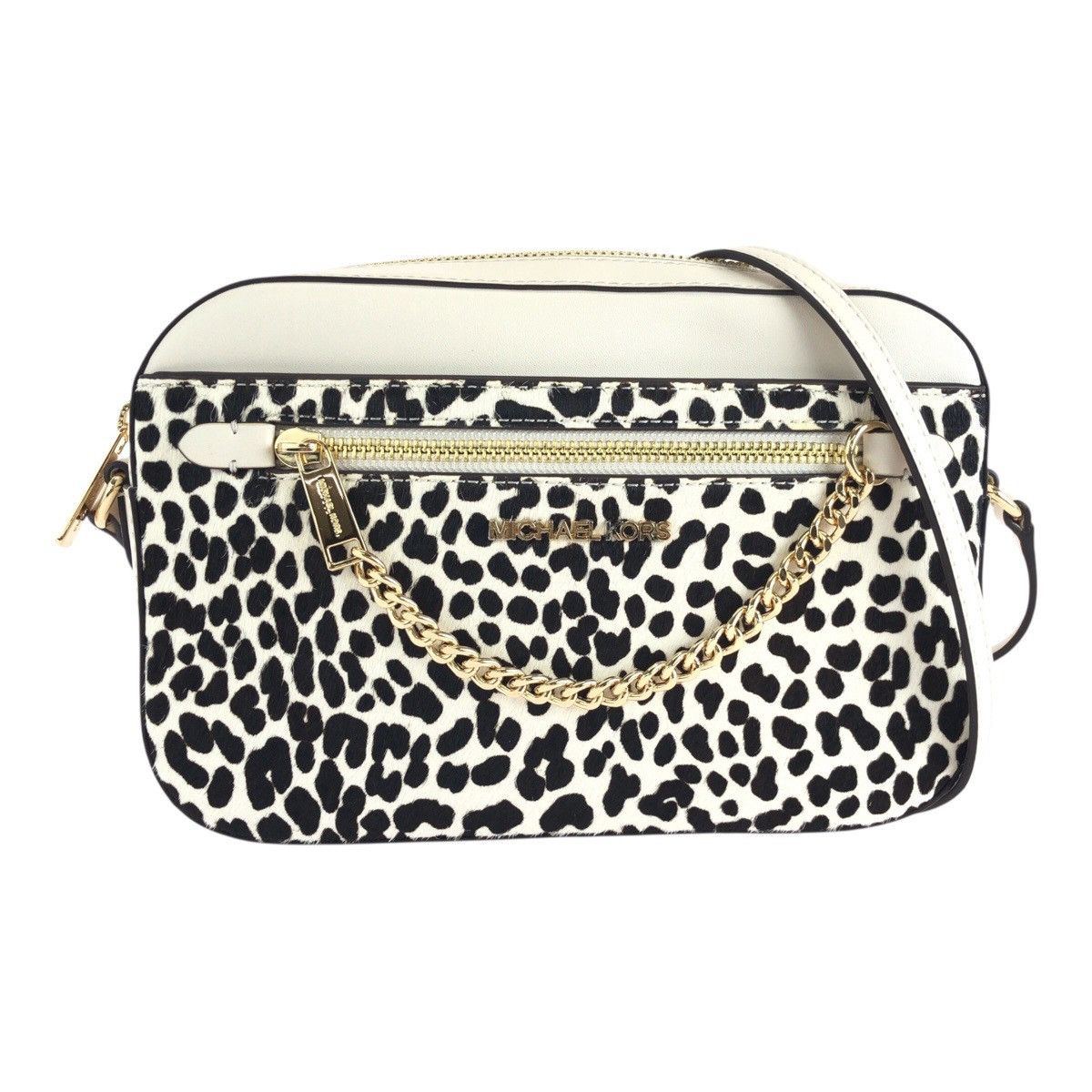 Michael Kors Michael Kors Unnamed Haircalf/leather Shoulder Bag Leather Shoulder Bag in White, Women's