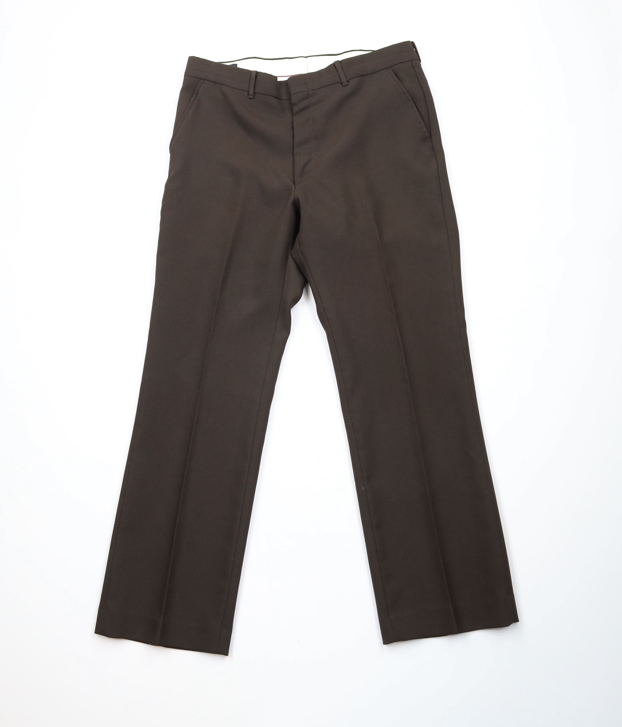 Vintage Vintage 70s Streetwear Flared Wide Leg Chino Pants Brown USA Size US 34 / EU 50 - 1 Thumbnail