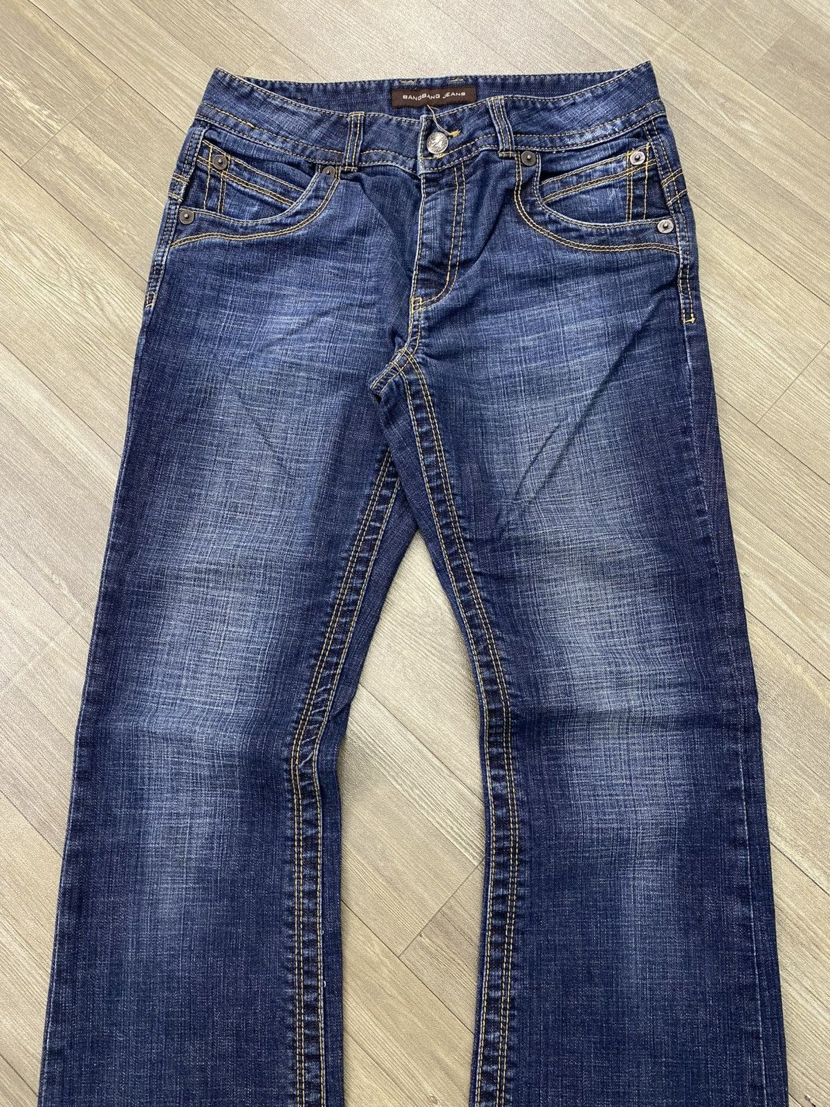 If Six Was Nine 2000s Bangbang Flared Jeans Faded Kmrii Lgb Punk Style Y2K Size US 28 / EU 44 - 4 Thumbnail
