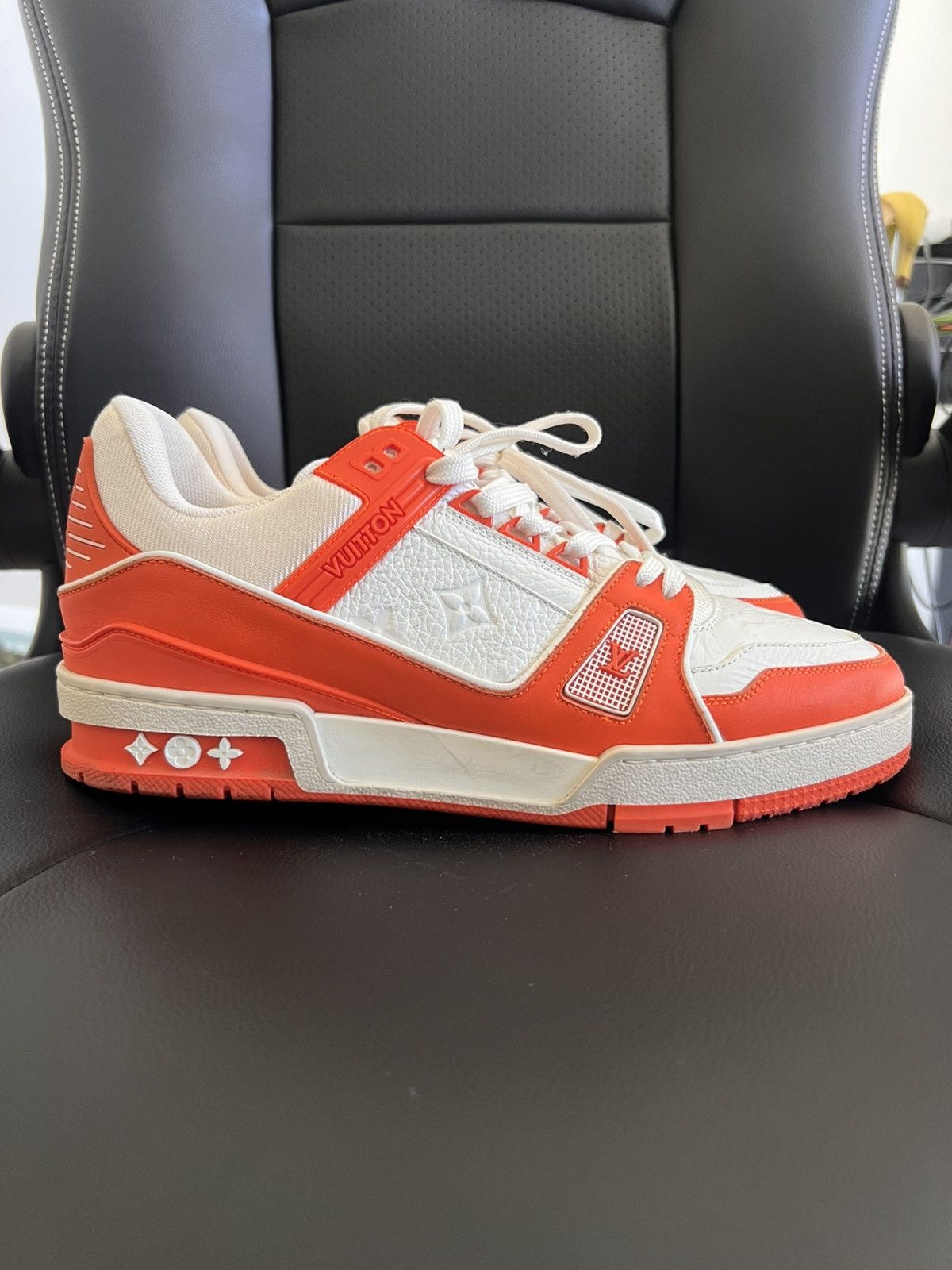 Louis Vuitton Louis Vuitton LV trainers orange ss20 - Size 7 (LV) Size US 7 / EU 40 - 2 Thumbnail
