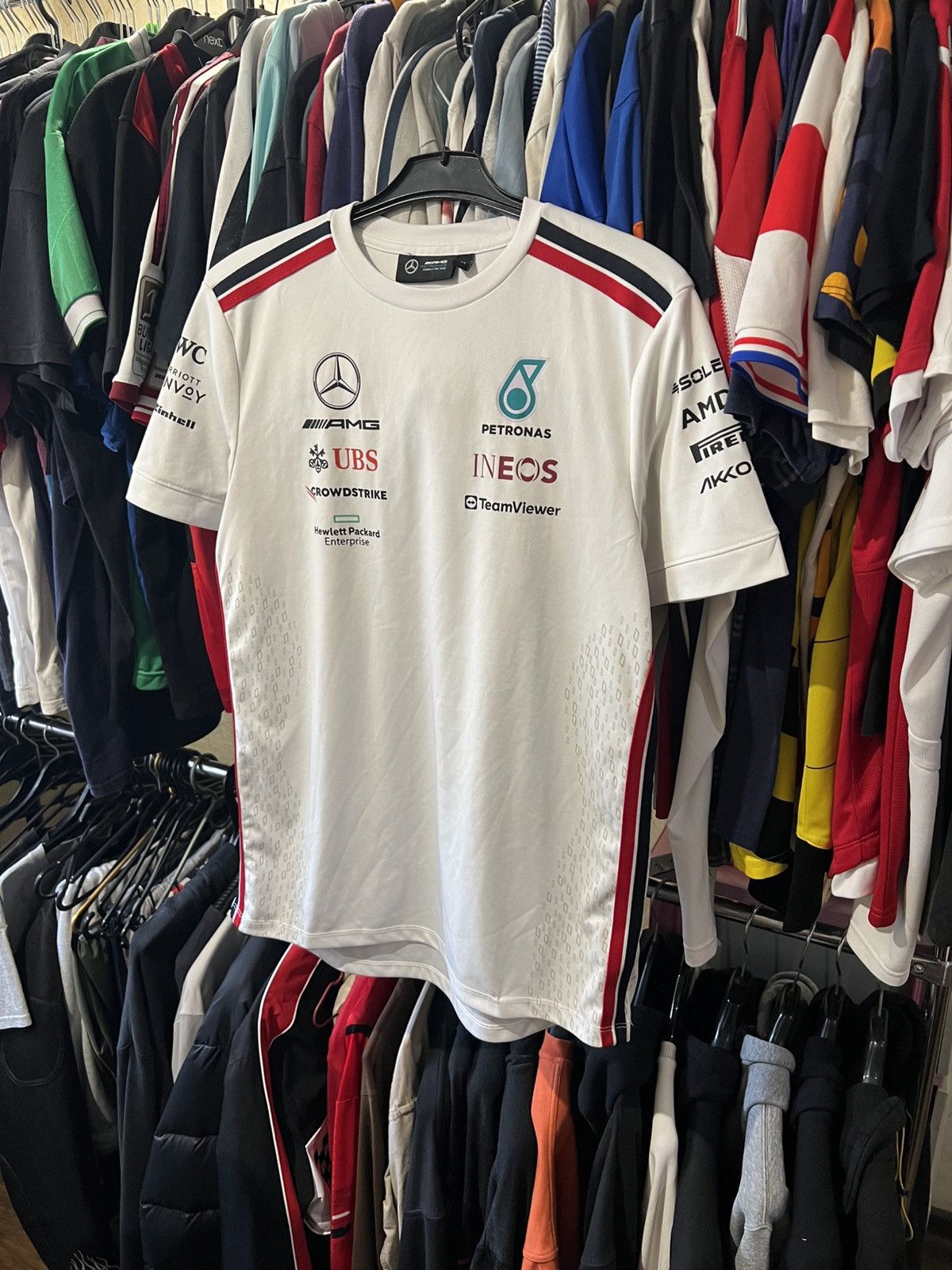 Mercedes-Benz × Tommy Hilfiger VINTAGE AMG MERCEDES BENZ TOMMY HILFIGER PETRONAS JERSEY Size US M / EU 48-50 / 2 - 1 Thumbnail