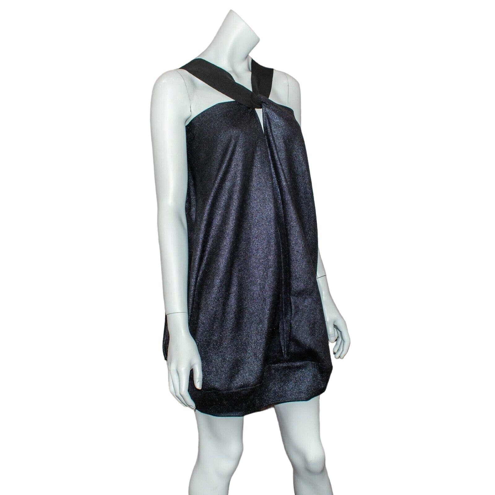 Zero + Maria Cornejo ZERO Maria Cornejo the Bubble Dress Blue Metallic wool Blend Size XS / US 0-2 / IT 36-38 - 5 Thumbnail