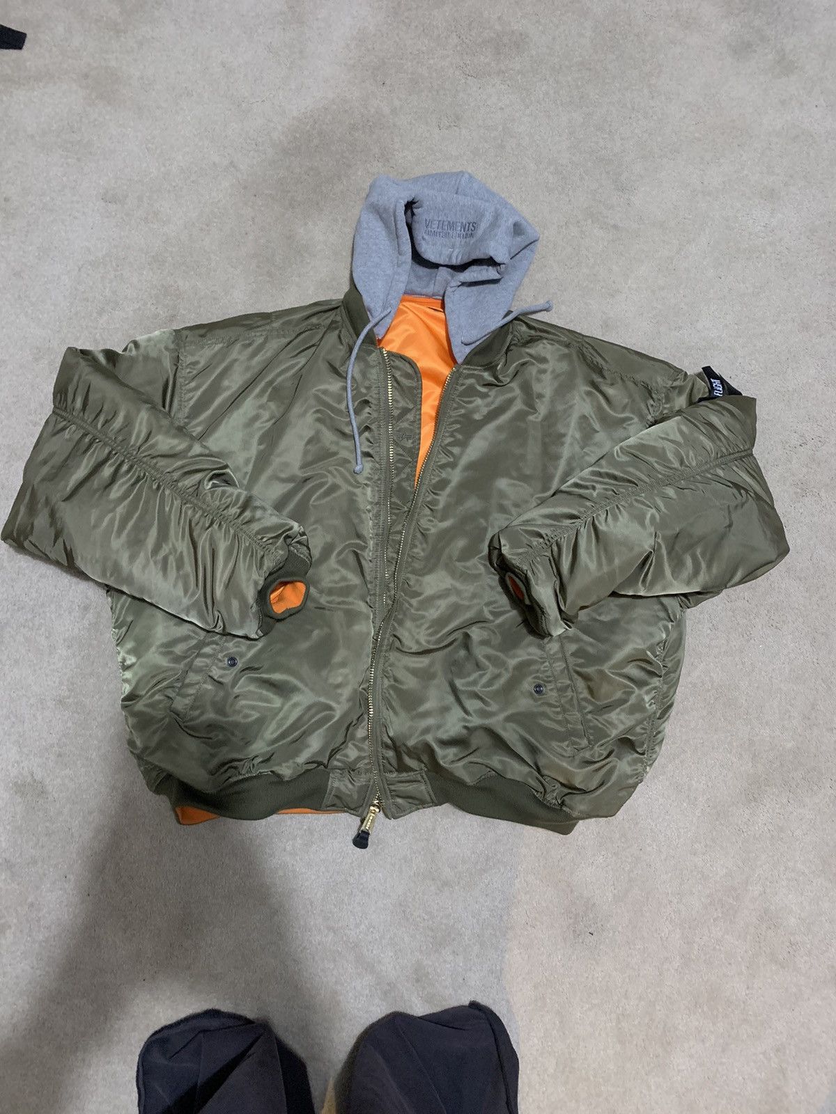 Oversized Vetements Reversible Bomber