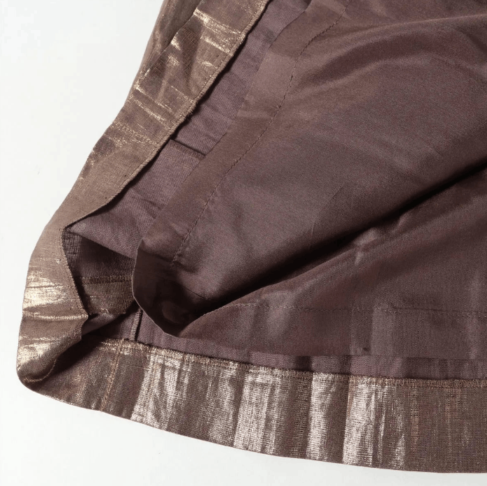 Dior Linen Skirt Brown x Metallic Gold Size 27" / US 4 / IT 40 - 4 Thumbnail