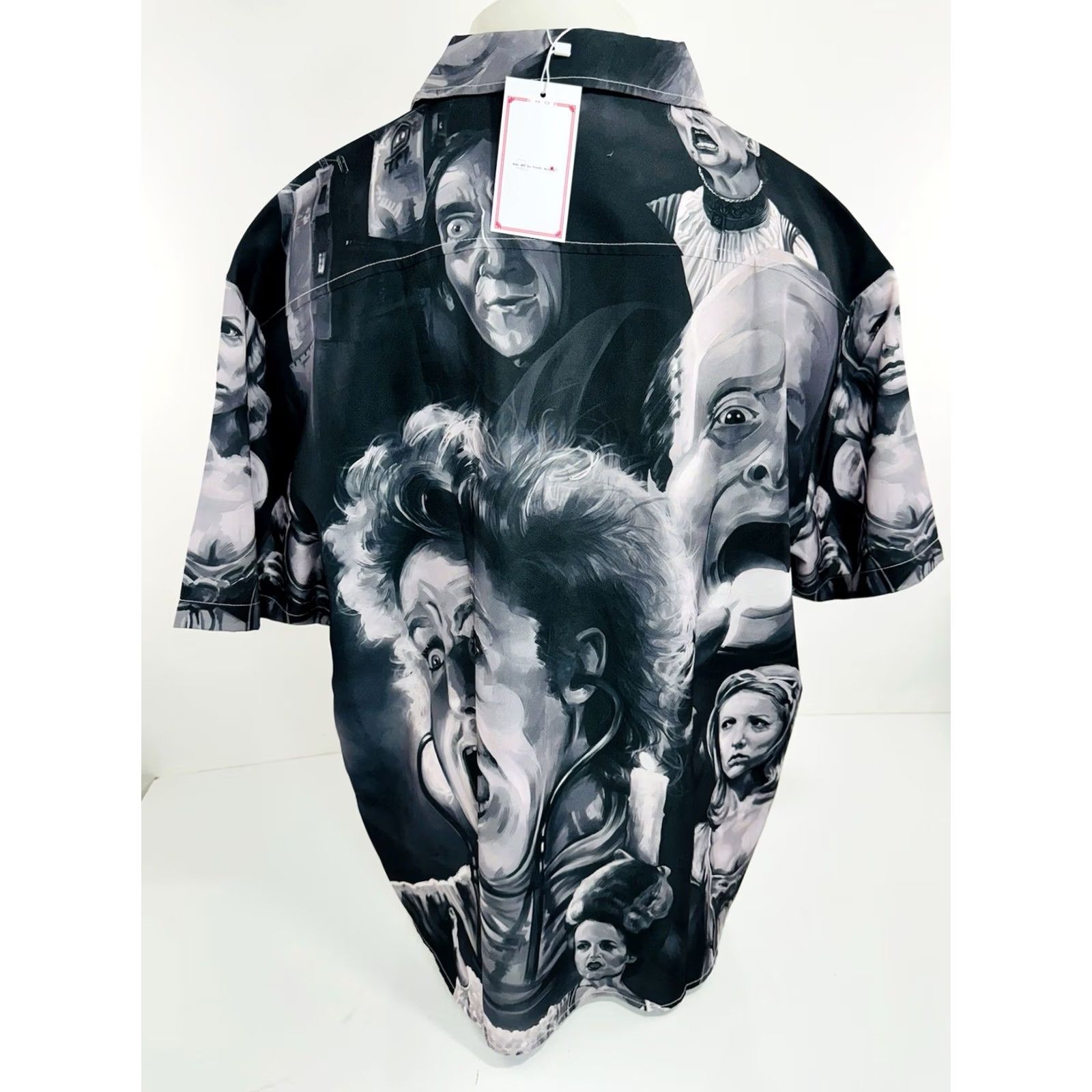 YOON YOUNG FRANKENSTEIN Mel Brooks Gene Wilder - NEW w TAGS - 2XL Shirt Black Mens Button-Up Short Sleeve Frankenstein 90s Size US XXL / EU 58 / 5 - 3 Thumbnail